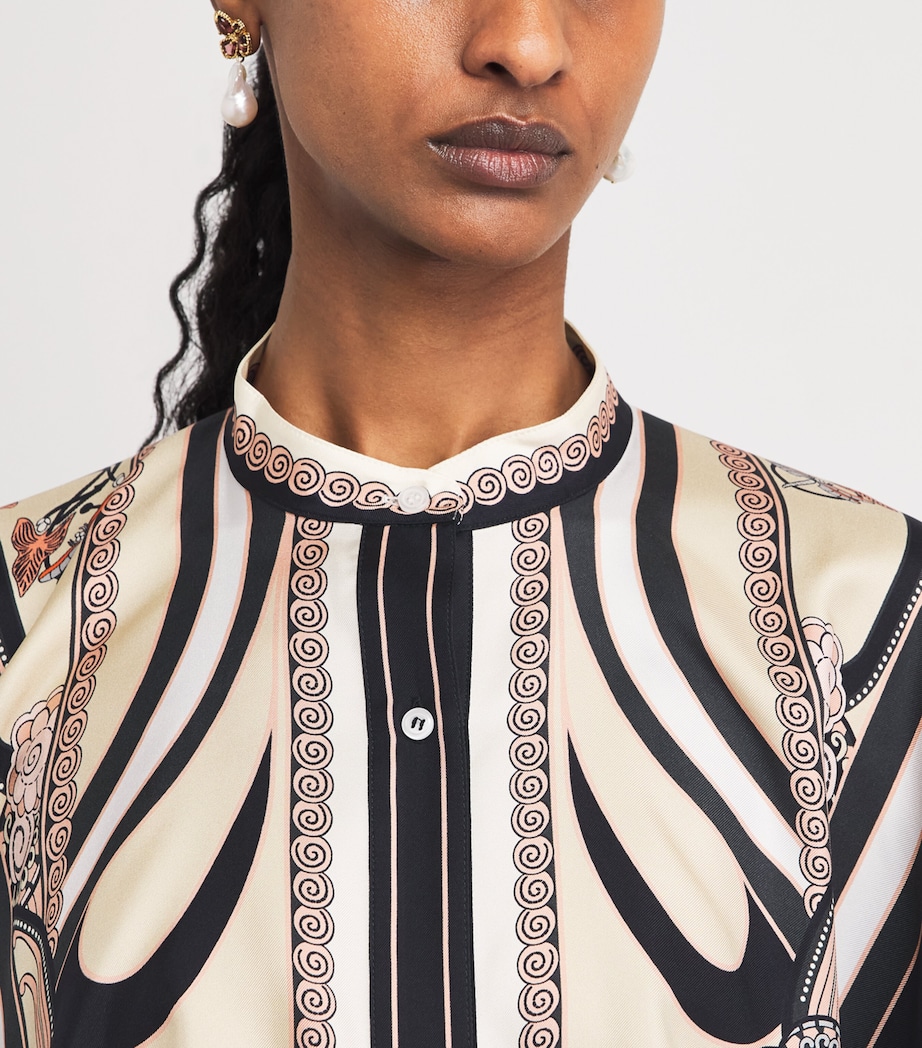 La Doublej Womens Silk Foulard Blouse Placée Image 3