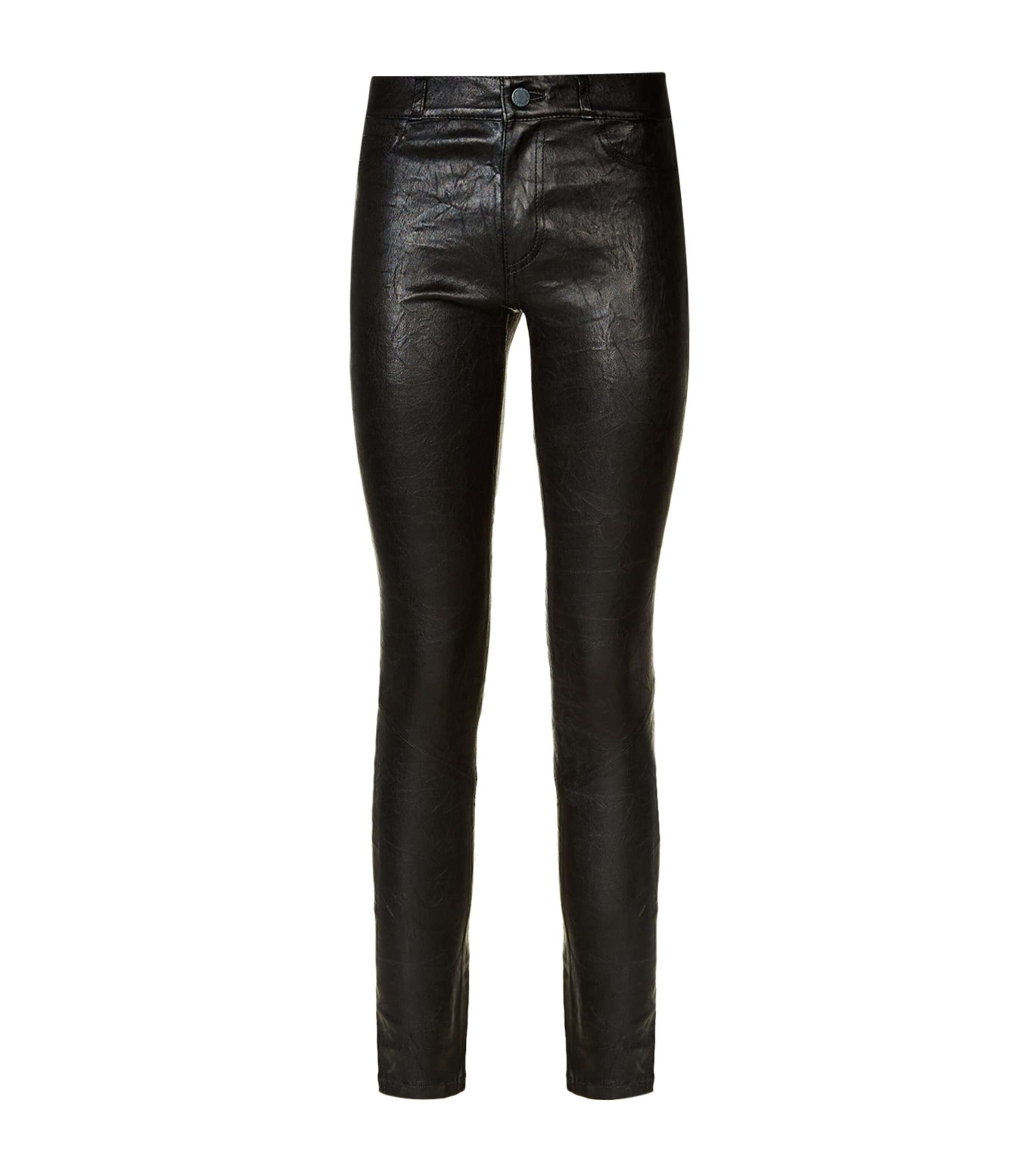 Shop Paige Hoxton Stretch Leather Pant In Black