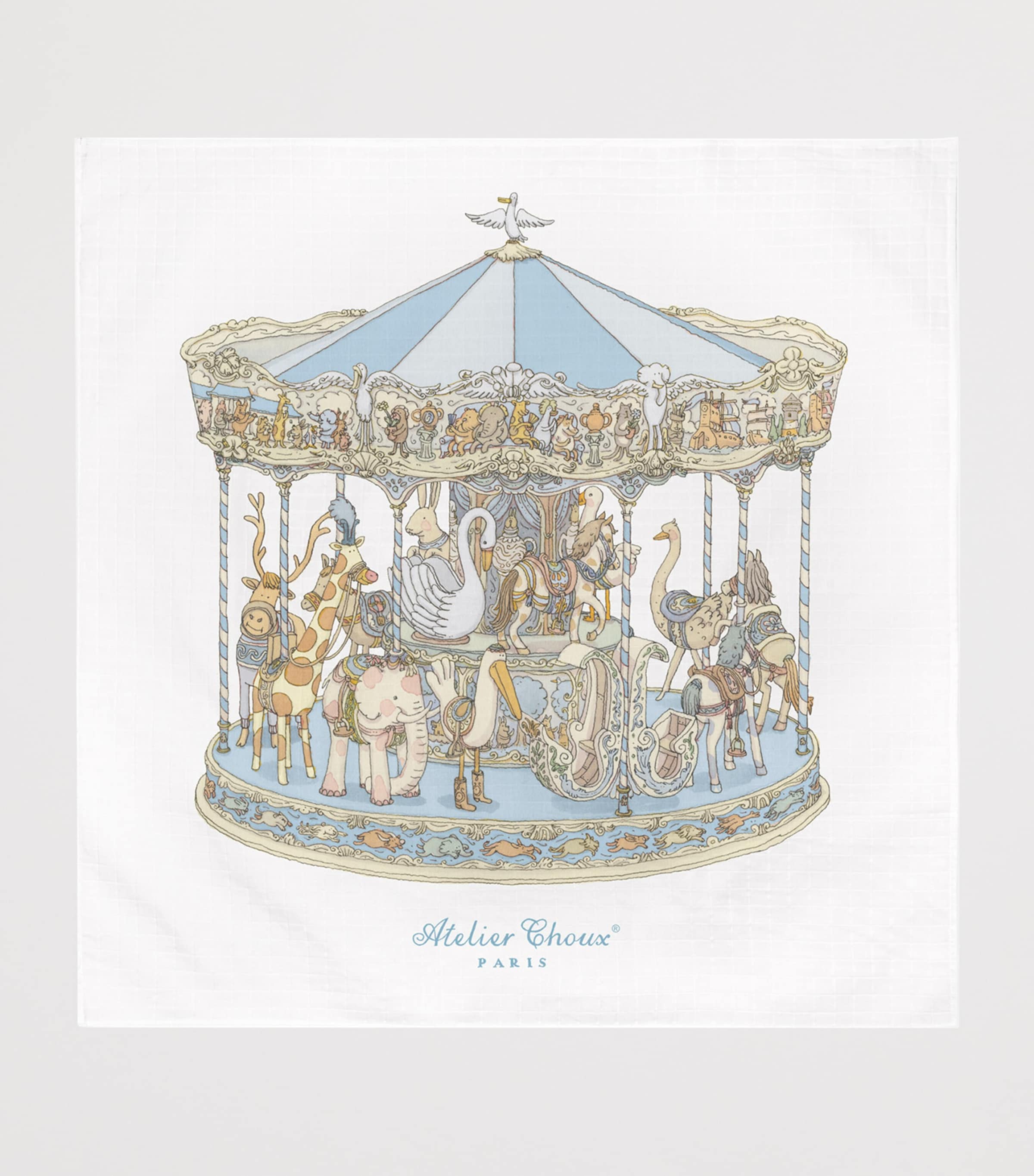 Carousel Blanket and Bib Set MULTI Image 2