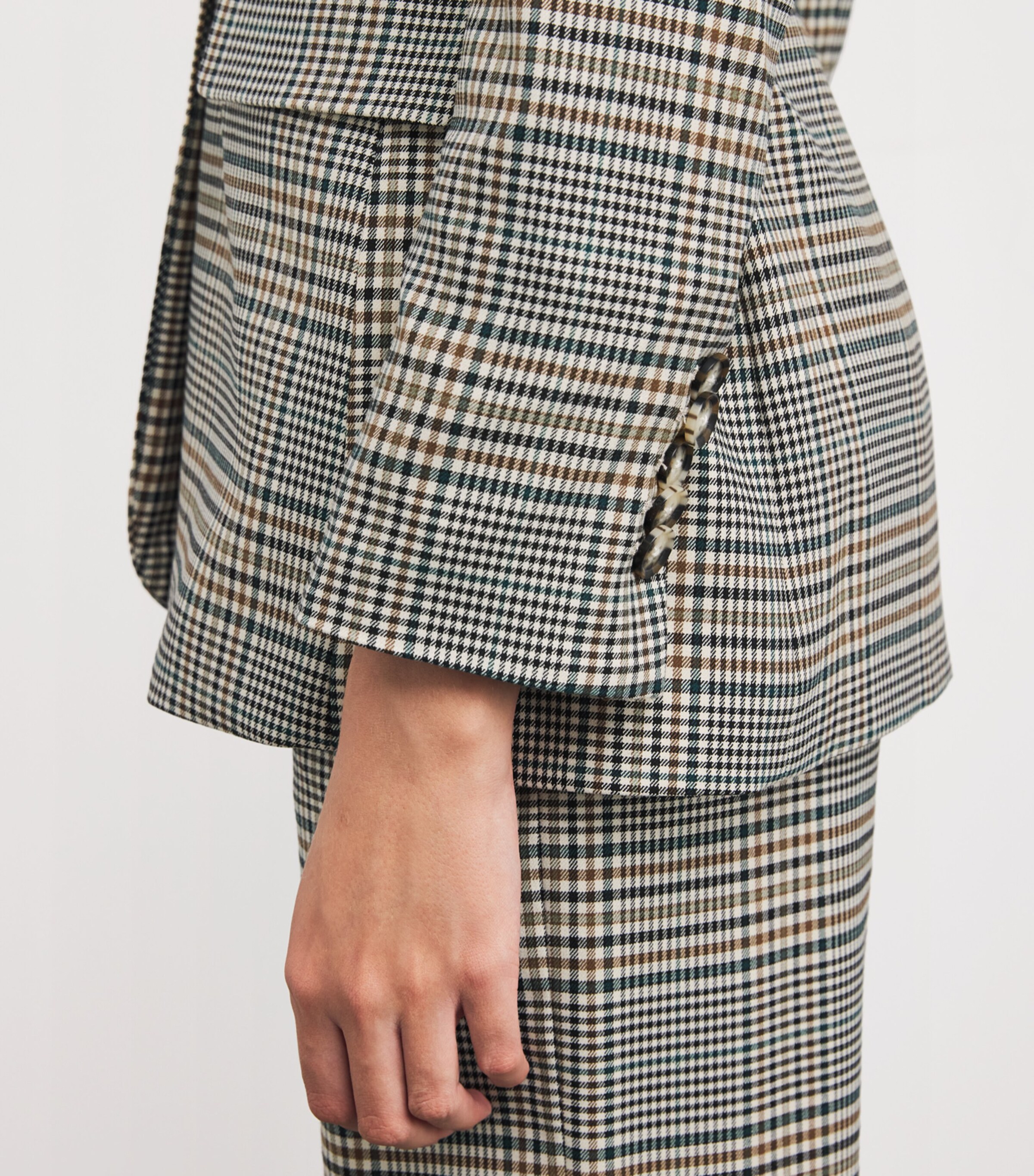 Check Miller Dickey Jacket ECRU/GREEN MULT Image 6