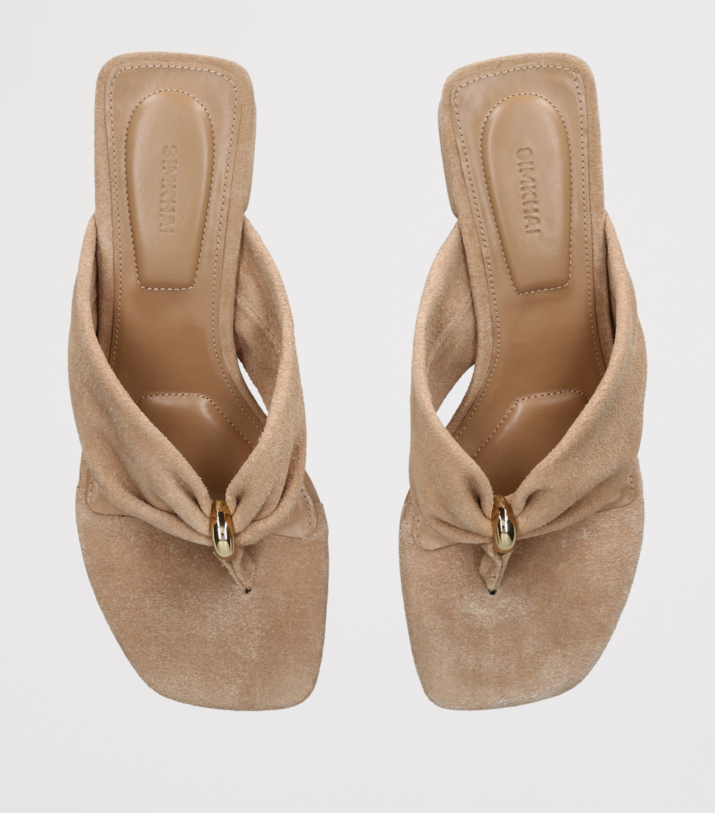 Simkhai Suede Stella Heeled Mules 50 Camel Image 3