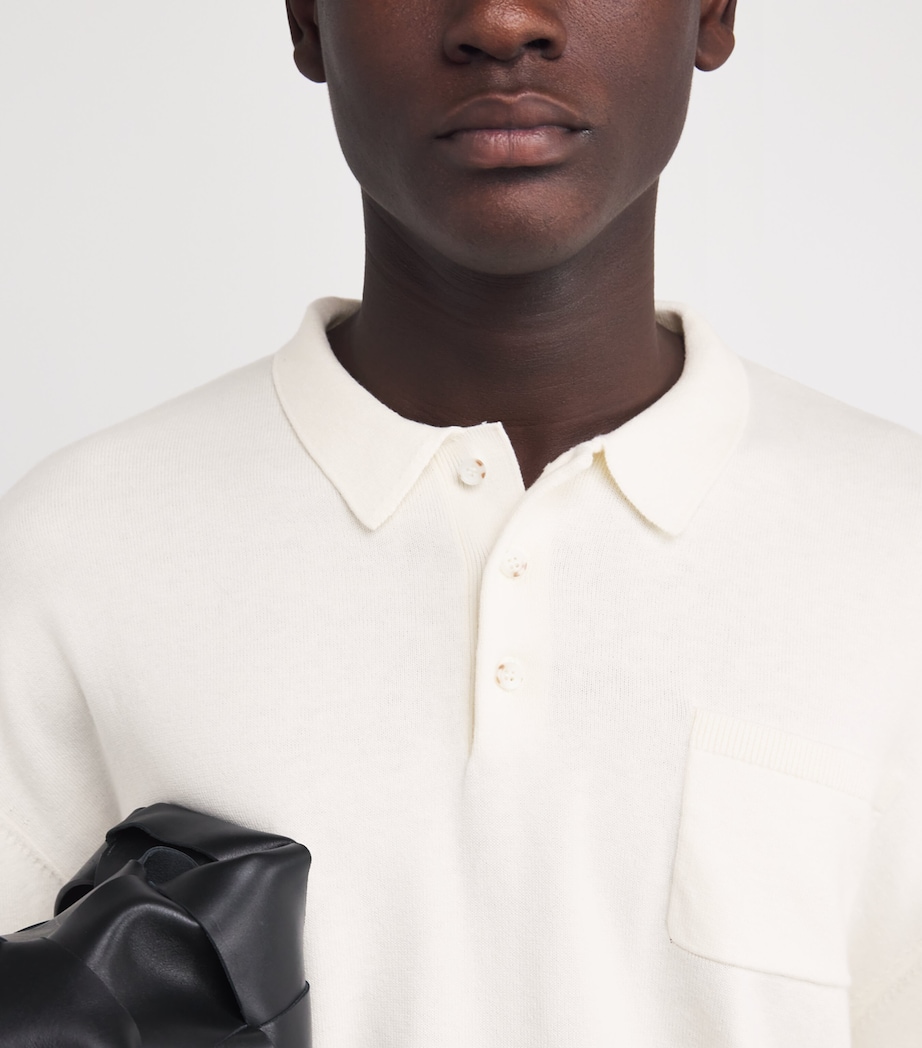 Cotton-Cashmere Polo Sweater CREAM Image 6