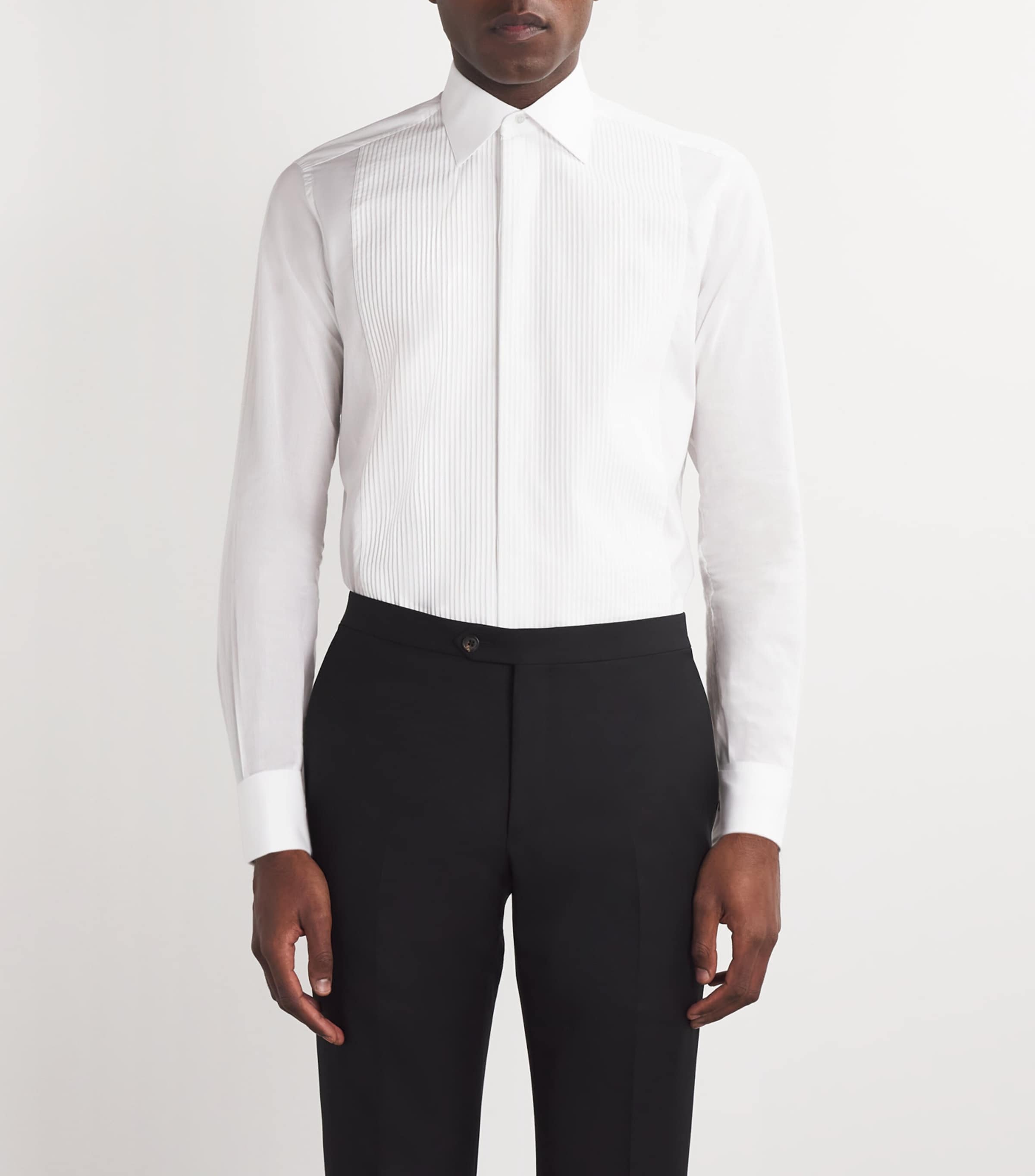 Cotton Plastron-Detail Shirt 9000 Image 3