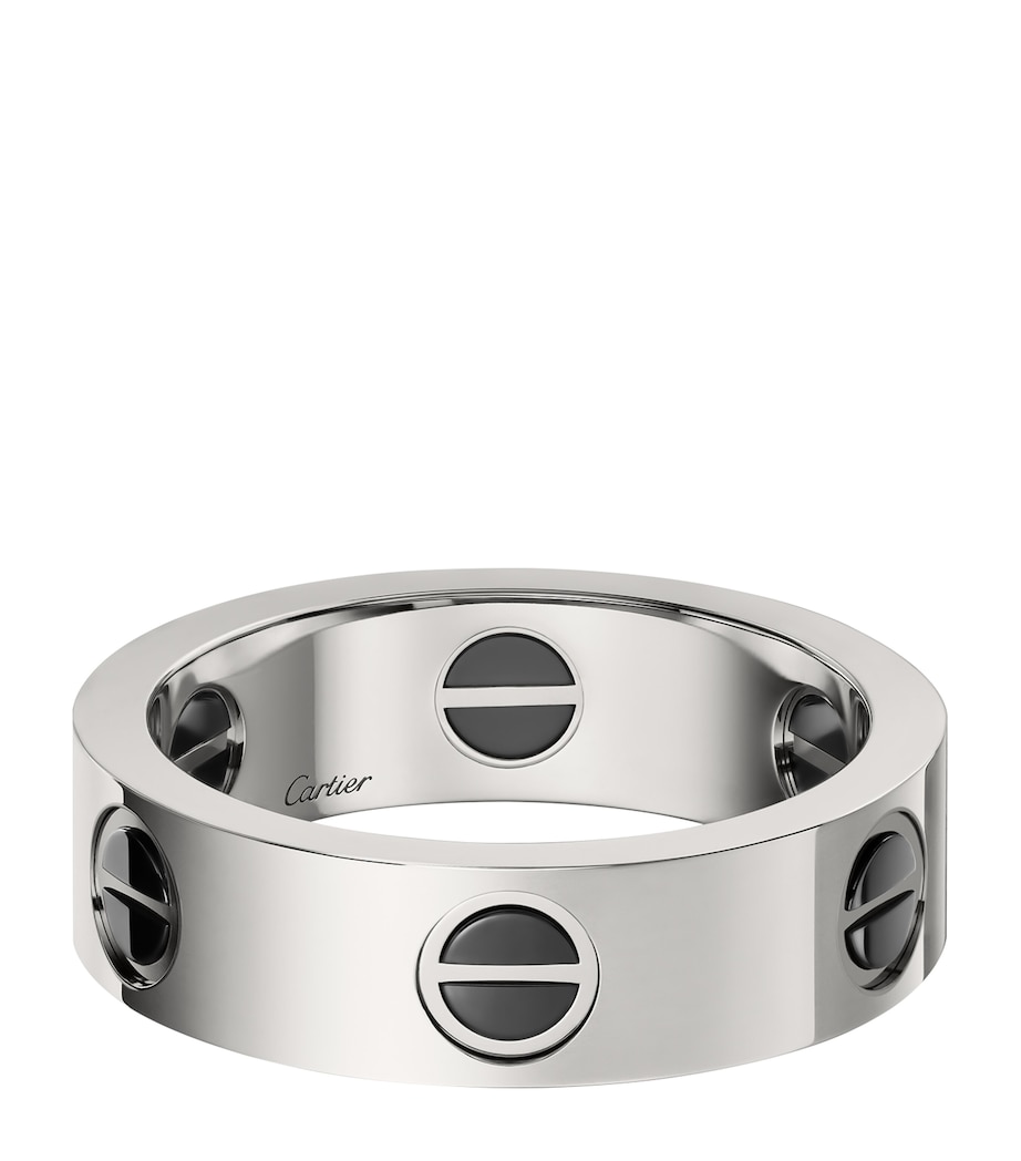 Cartier White Gold and Ceramic Love Ring White Gold Image 1