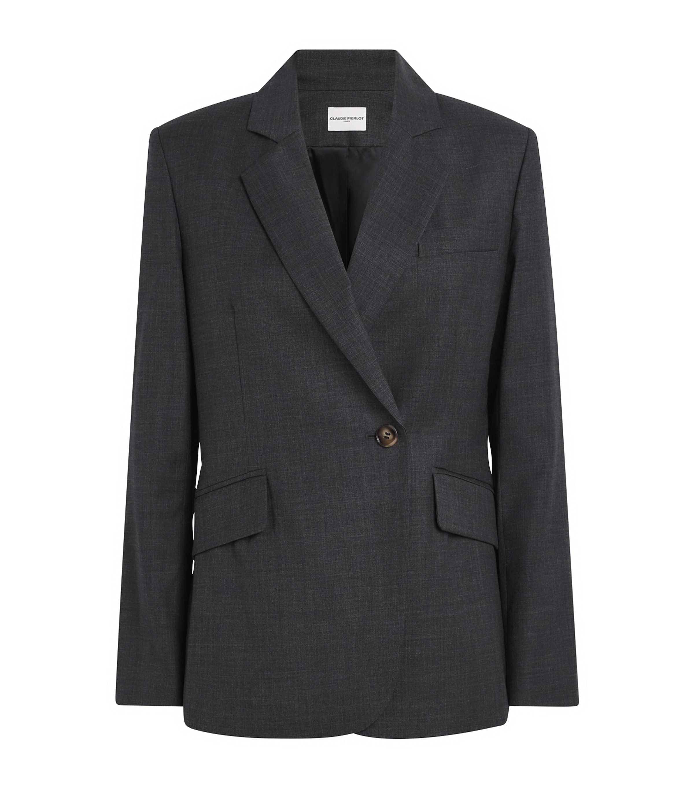 Claudie Pierlot Double-breasted Blazer In Gray