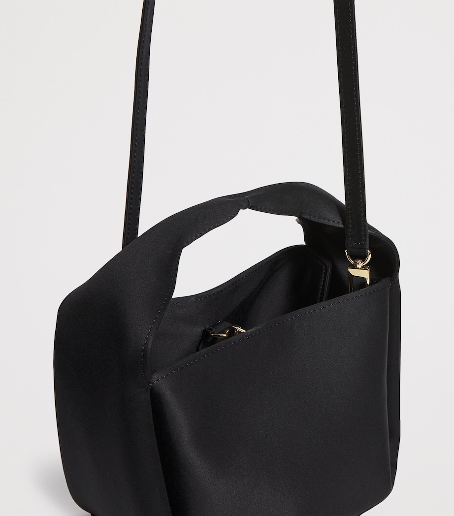 Petite Satin Bucket Bag BLACK 001 Image 6