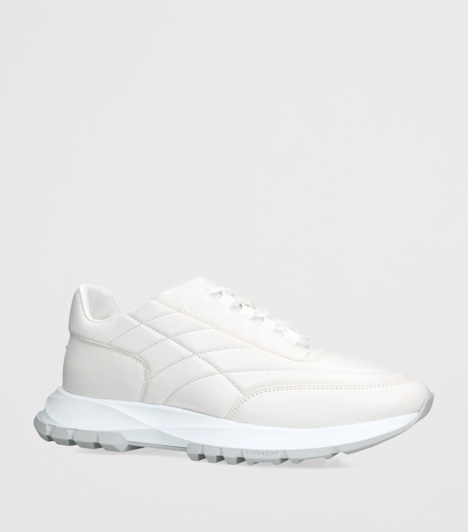Padded Leather Sneakers WHITE Image 3