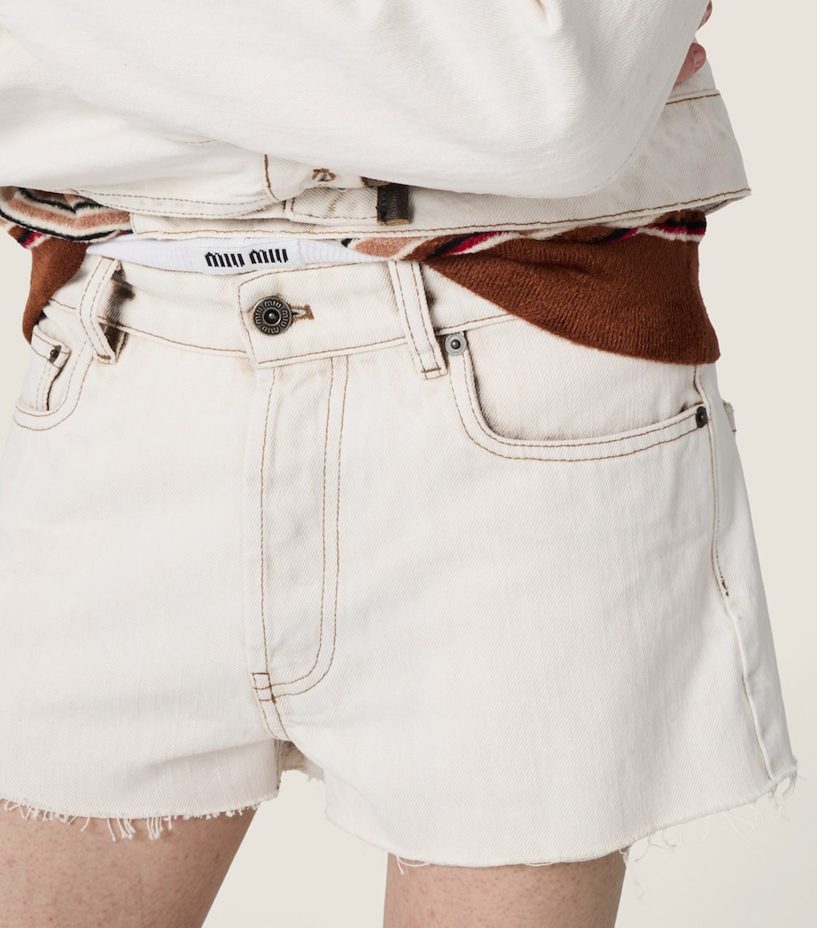 Miu Miu Womens Denim Shorts Image 6