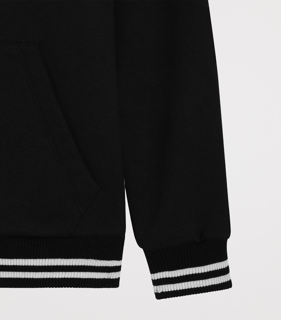 Dolce&Gabbana Kids Cotton Logo Zip-Up Hoodie (8-12+ Years) Black Image 4