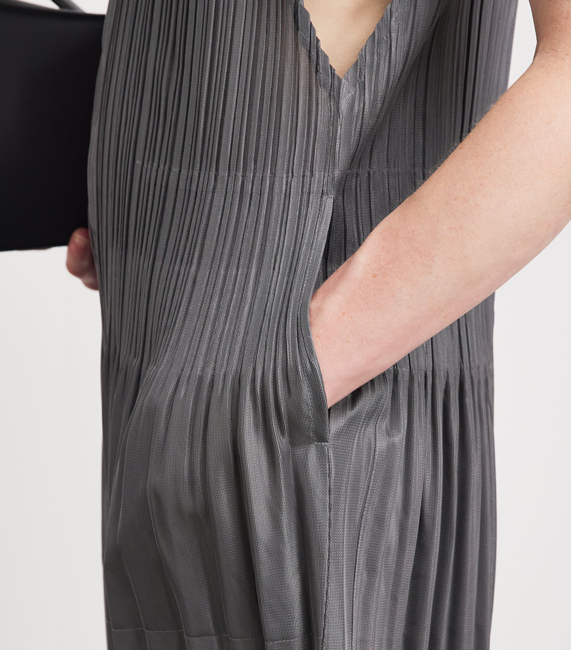 Pleats Please Issey Miyake Womens Fluffy Basics Jumpsuit Grey Image 5