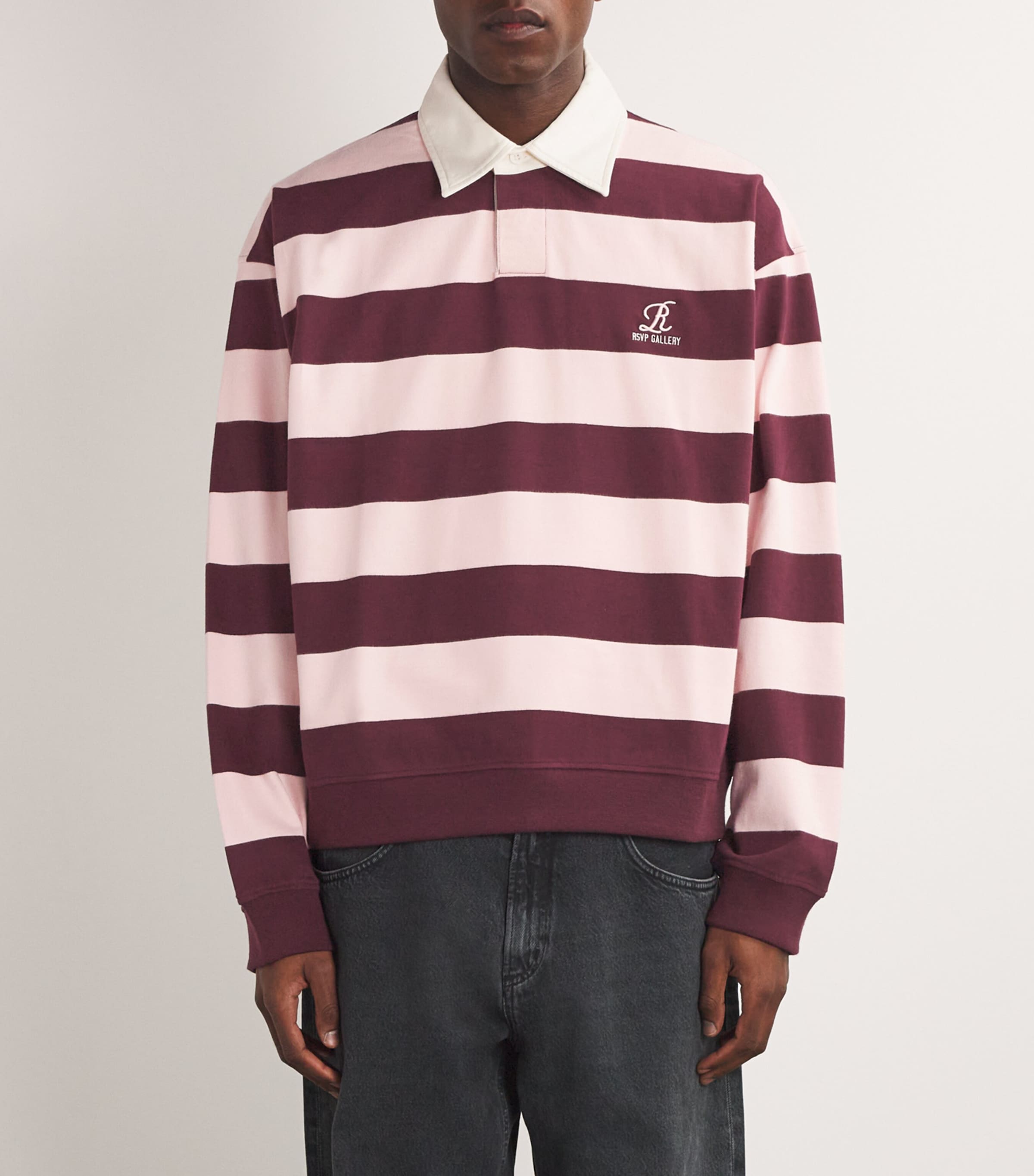 AGOLDE Pink x RSVP Gallery Cotton Rugby Shirt | Harrods US