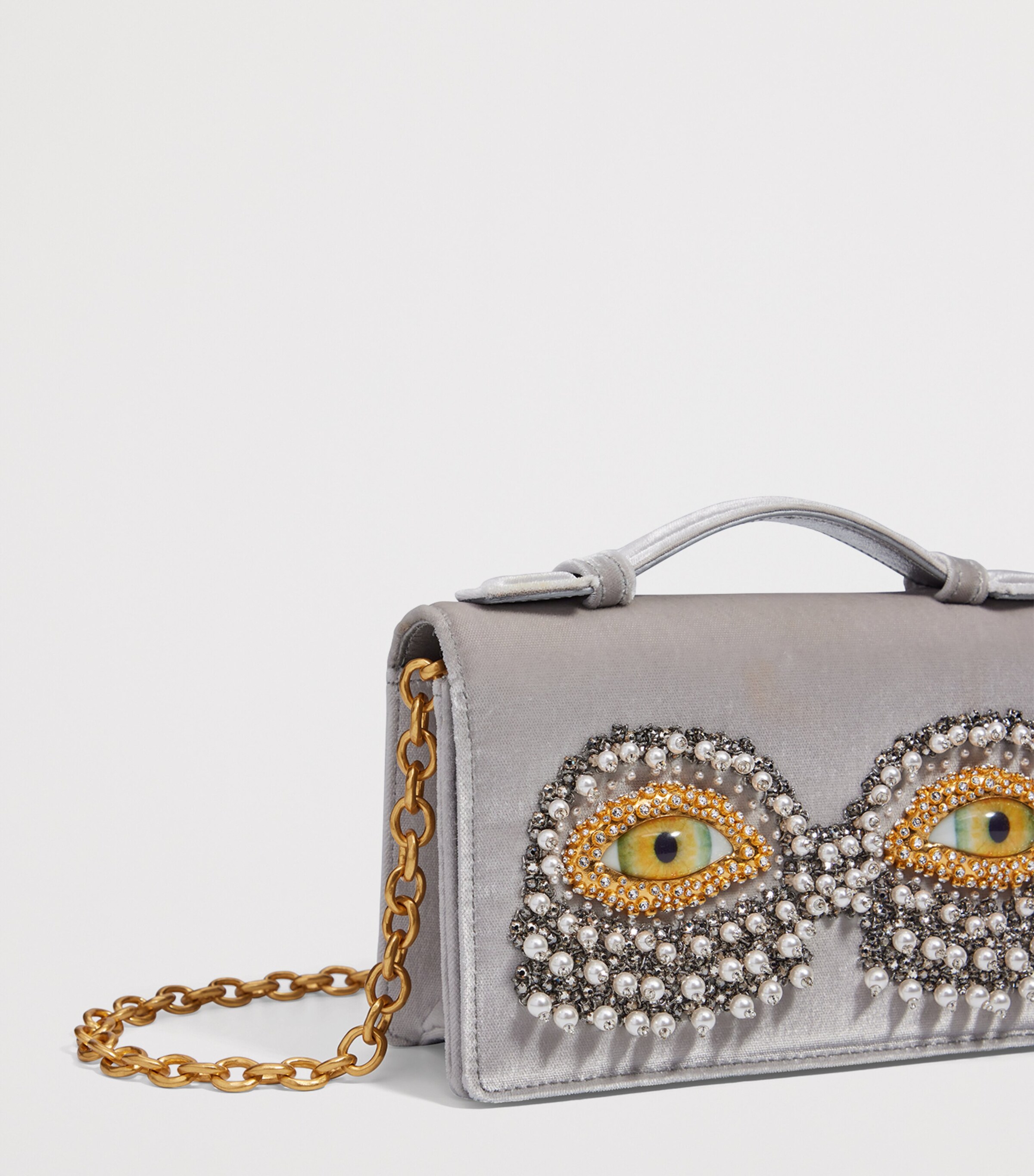 Velvet Eyes Clutch Bag 092 SILVER Image 5