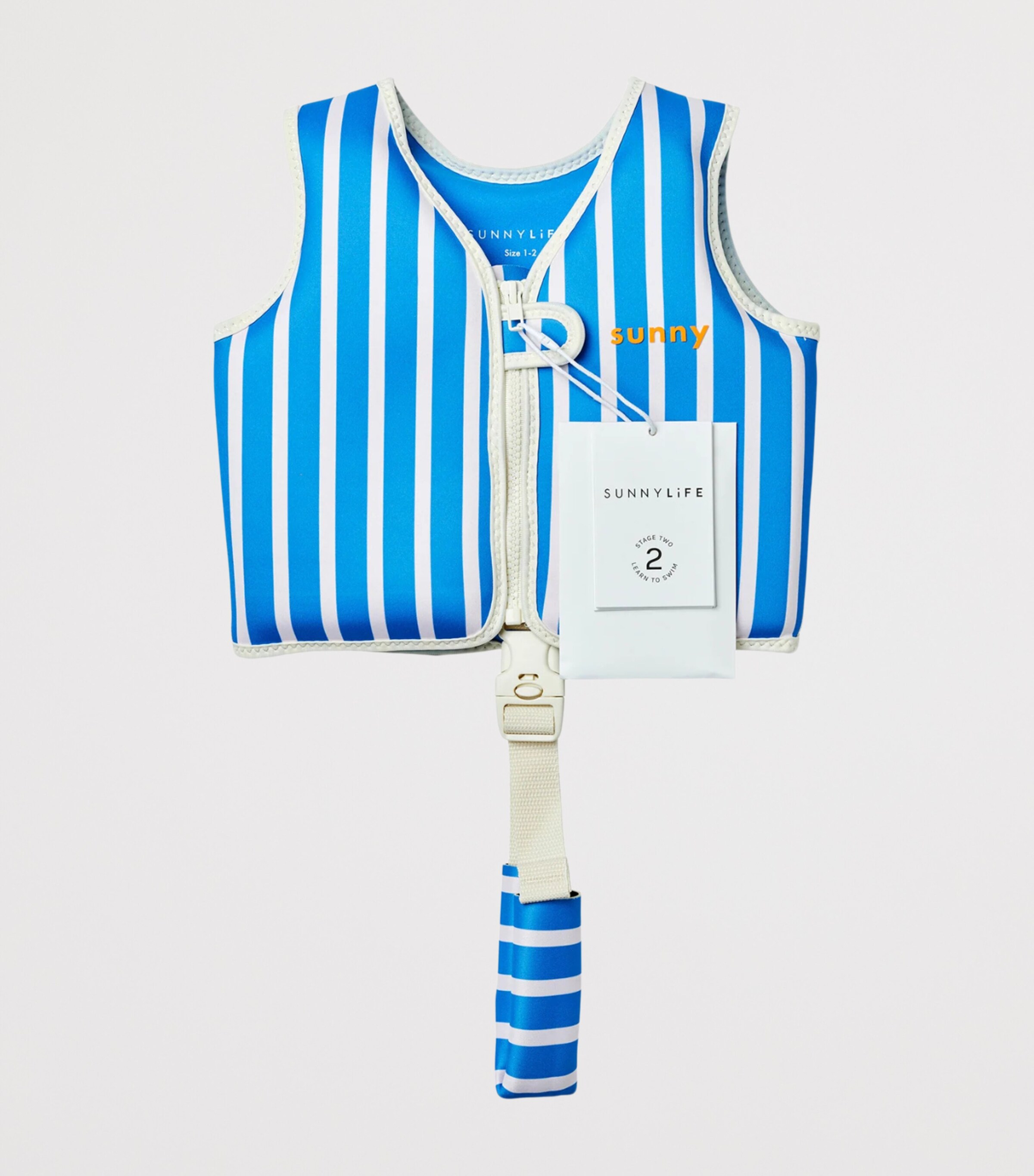 Sunnylife Kids Tino the Tiger Swim Vest (12-24 Months) Blue Image 8