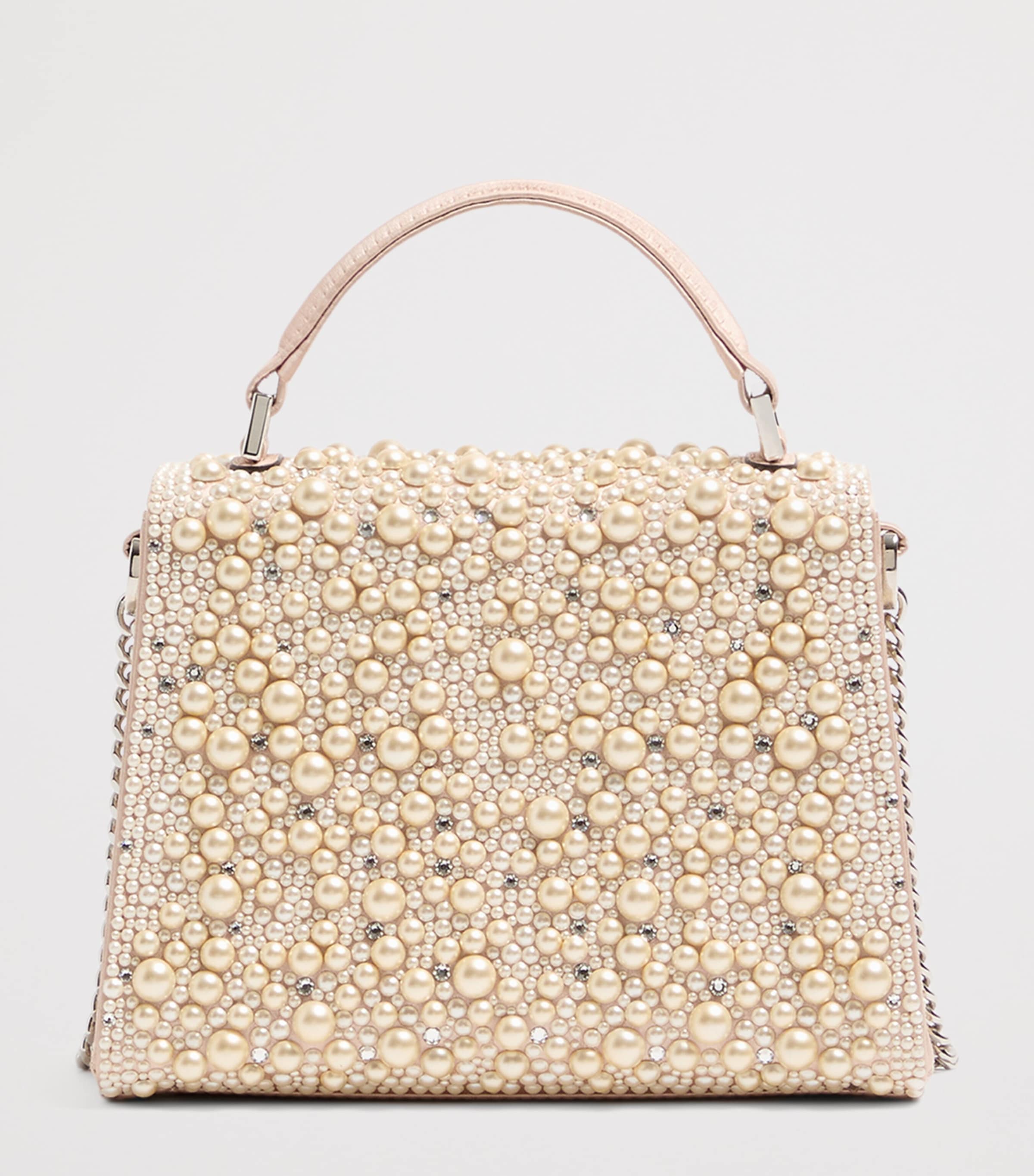 Valentino Garavani Mini Pearl-Embellished VSLING Top-Handle Bag Ddy Image 5