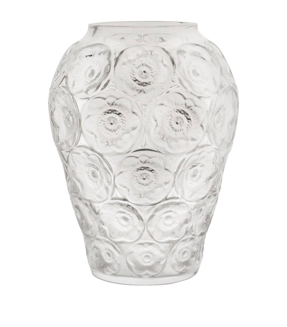 Lalique Crystal Anemones Vase (32.5cm) Incolore Image 1