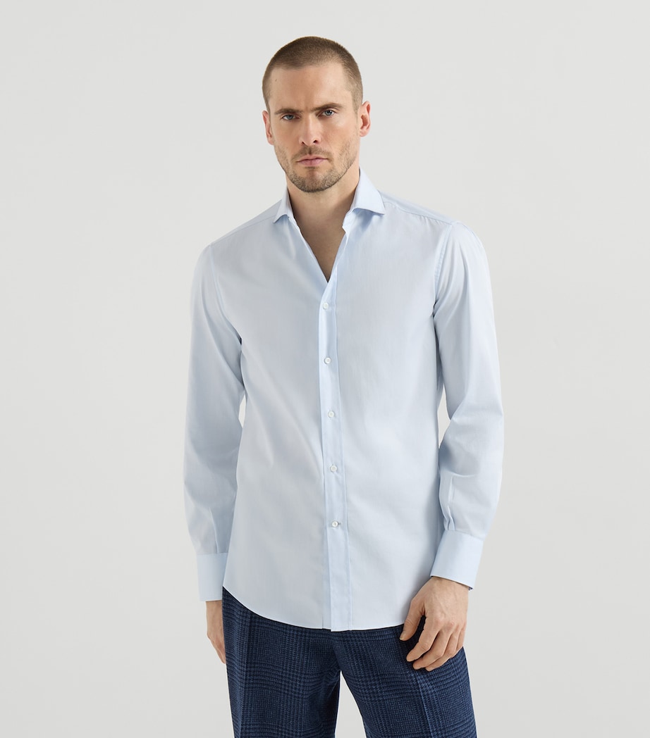 Brunello Cucinelli Mens Cotton Twill Shirt Image 2
