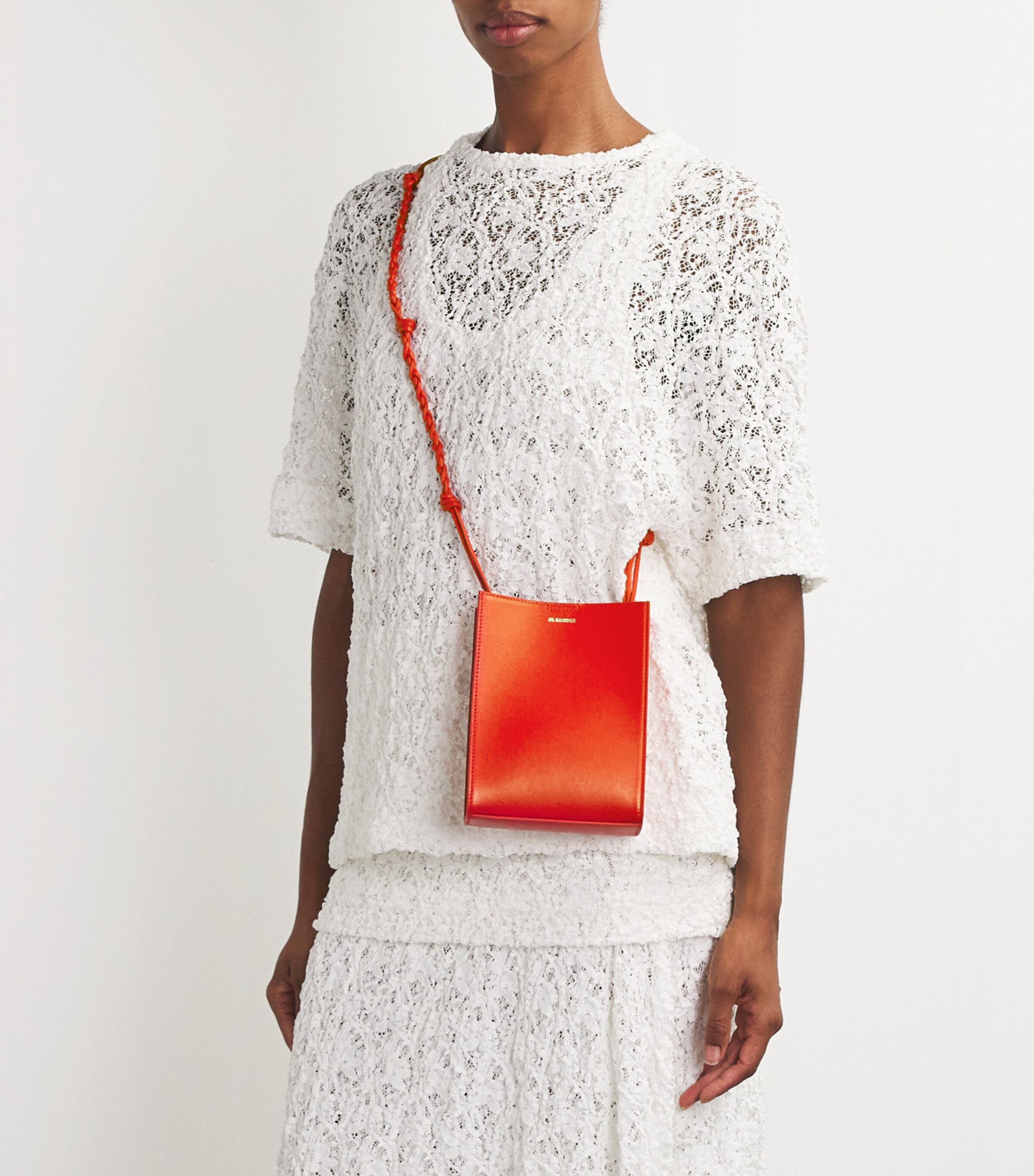 Jil Sander Small Leather Tangle Shoulder Bag | Harrods US