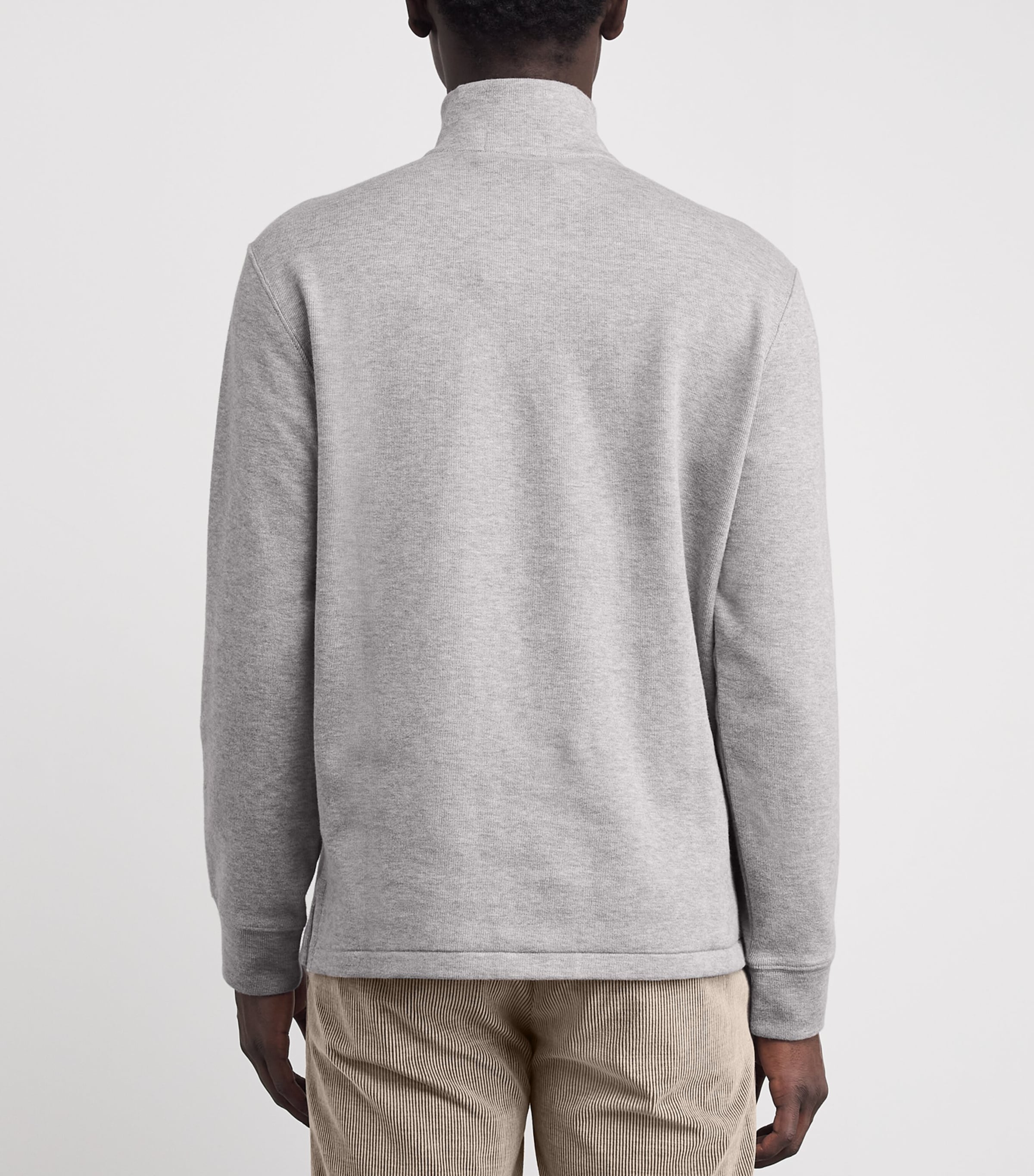 Cotton Quarter-Zip Sweater ANDVER HTR Image 4