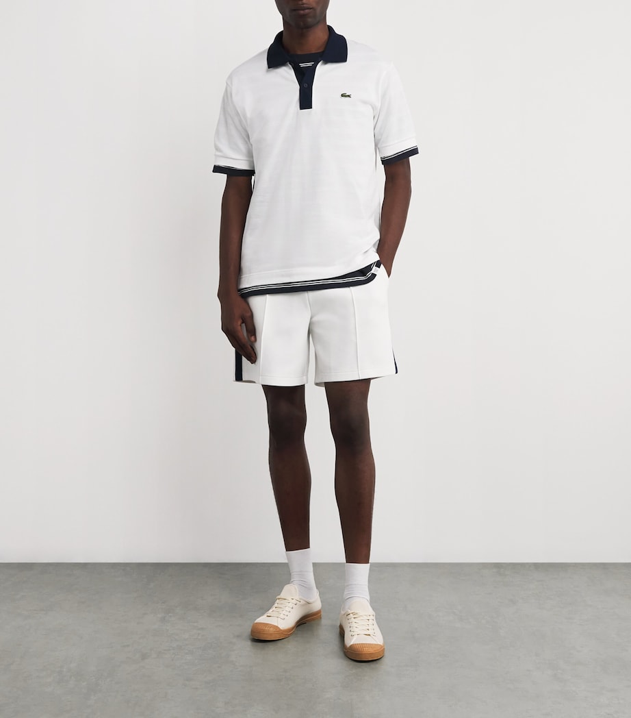Cotton Contrasting-Trim Polo Shirt WHITE Image 2