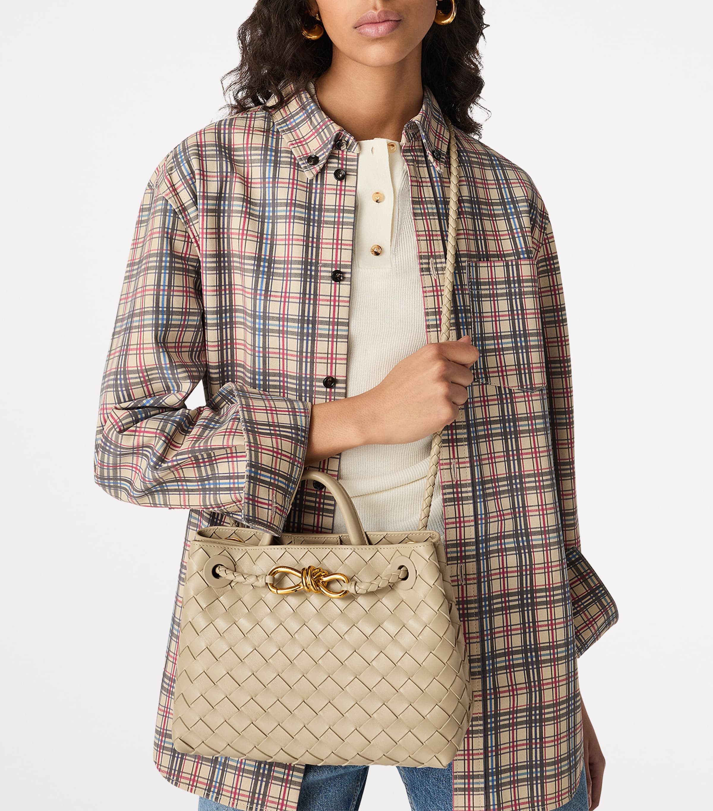 Bottega Veneta Small Leather Andiamo Top-Handle Bag Image 6