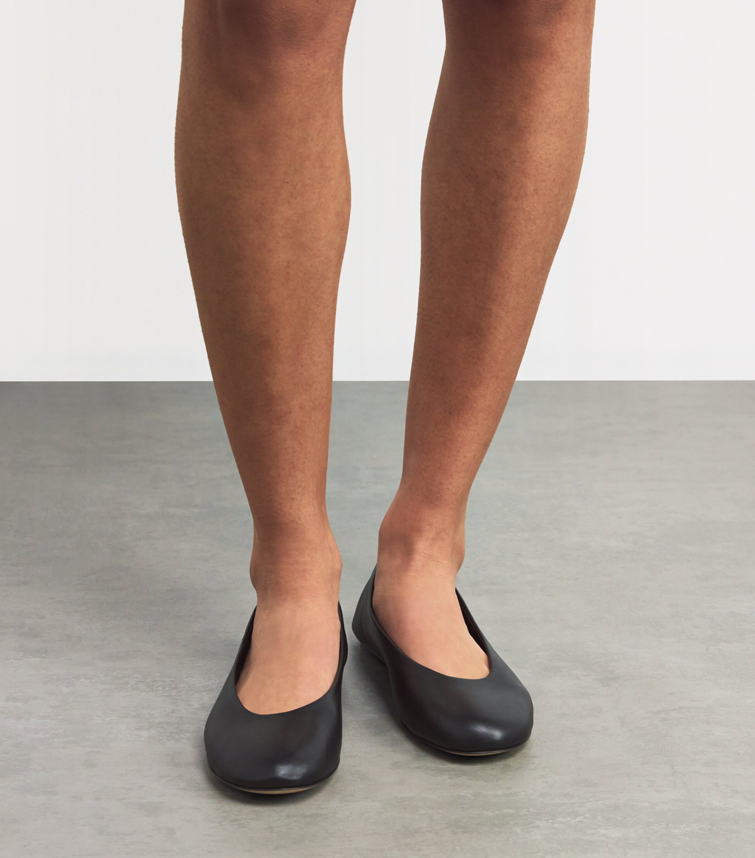 Leather Todi Ballet Flats BLACK Image 5