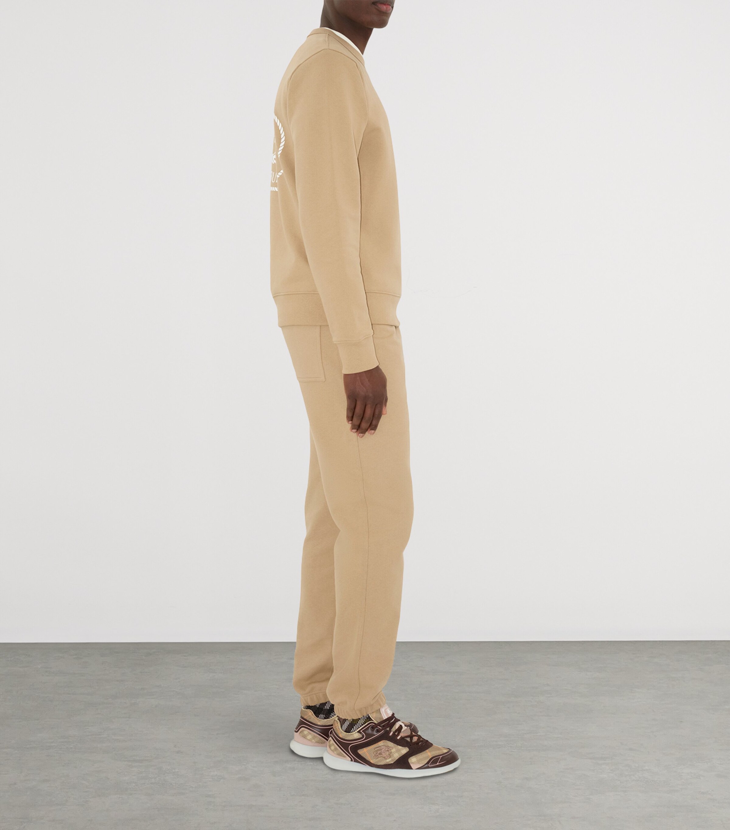 Cotton Knight Stamp Sweatpants FLAX Image 3