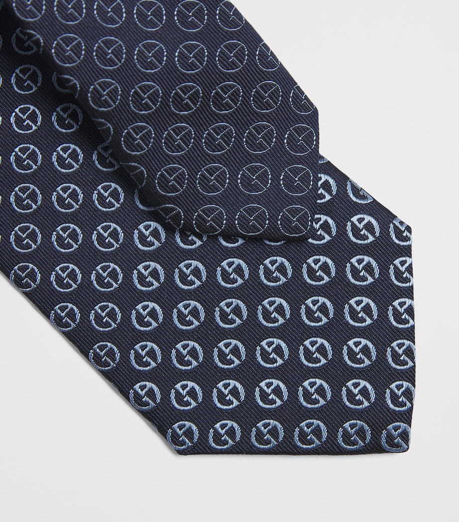 Silk Jacquard Monogram Tie FB066 Image 3