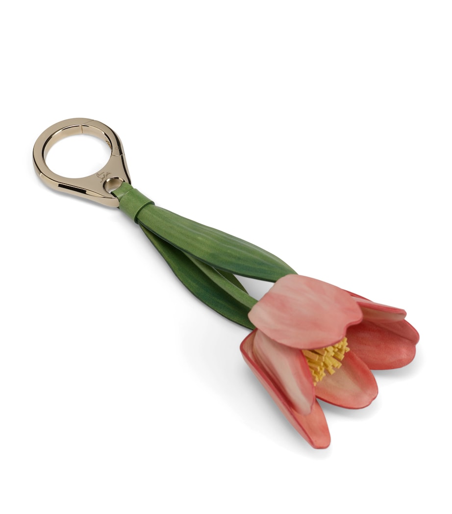 Christian Louboutin Tulip Flower Leather Bag Charm Image 1