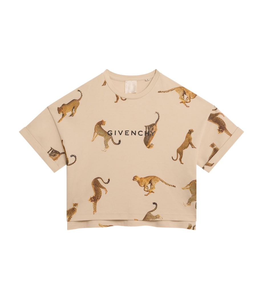 Cotton Cheetah T-Shirt (4-12+ Years) CREAM Image 1