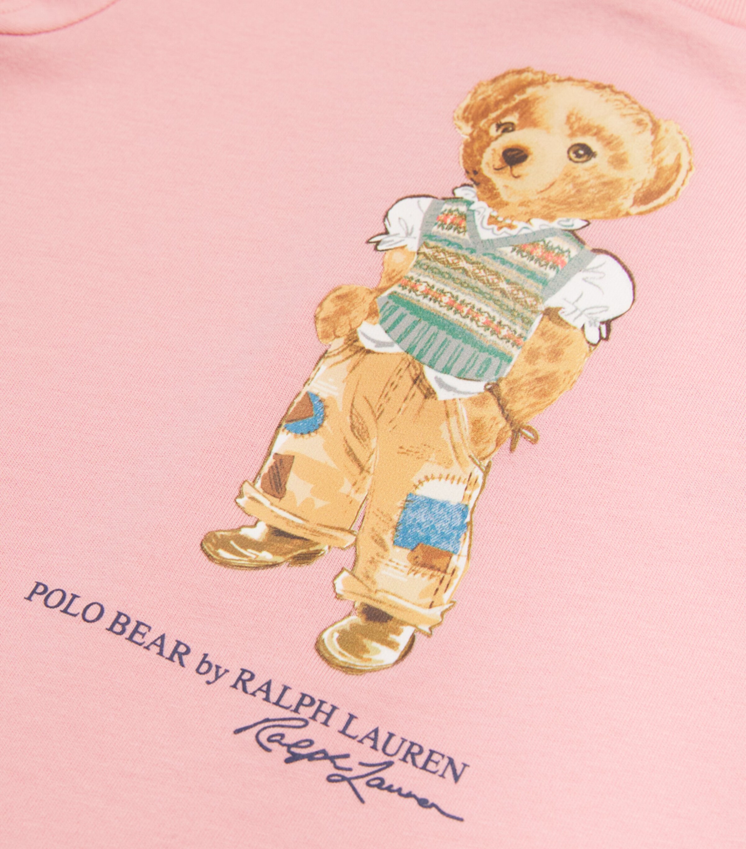 Ralph Lauren Kids Polo Bear T-Shirt and Shorts Set (3-24 Months) Adirondack Rose Image 4