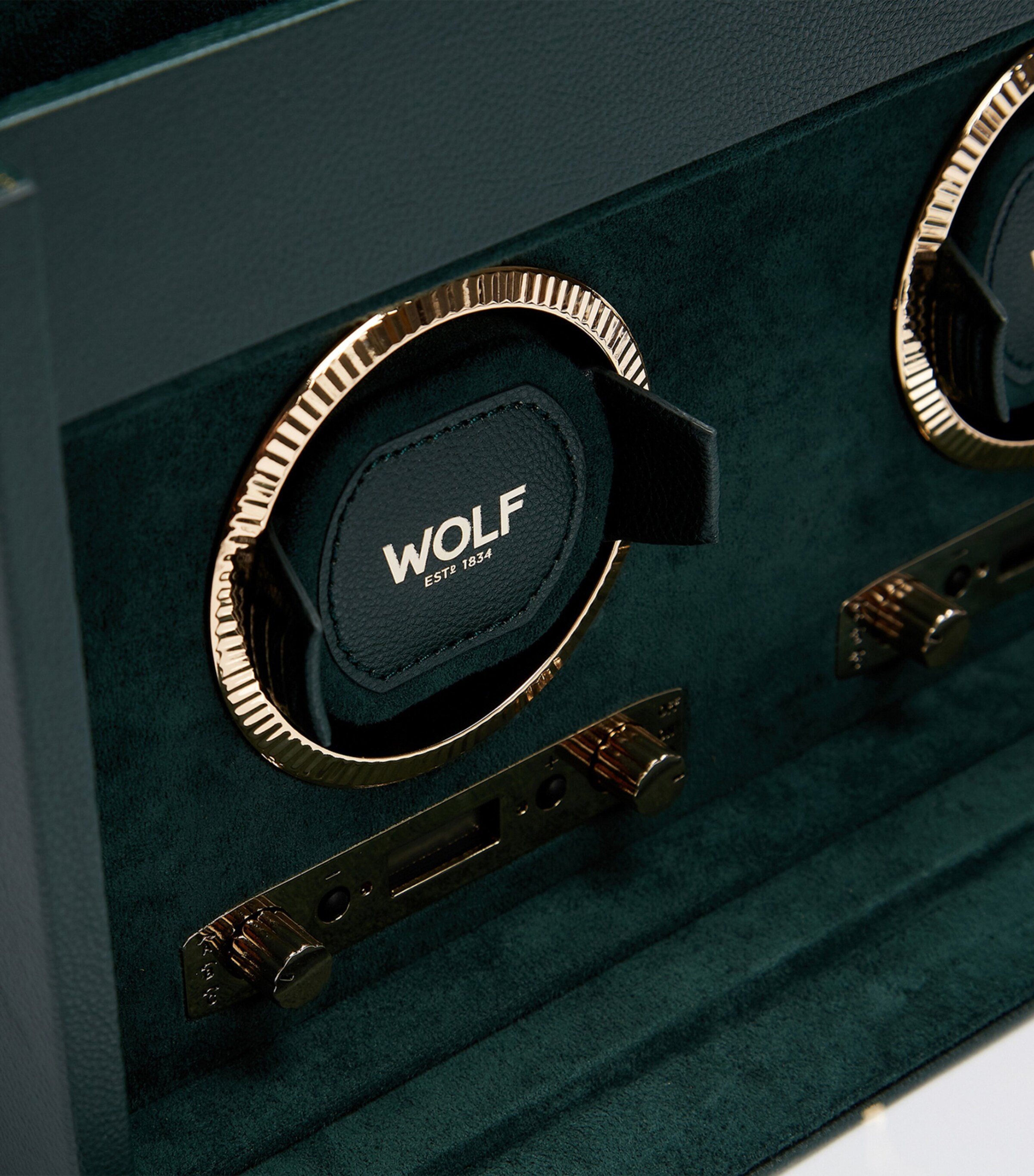Vegan Leather Double Watch Winder GREEN Image 3