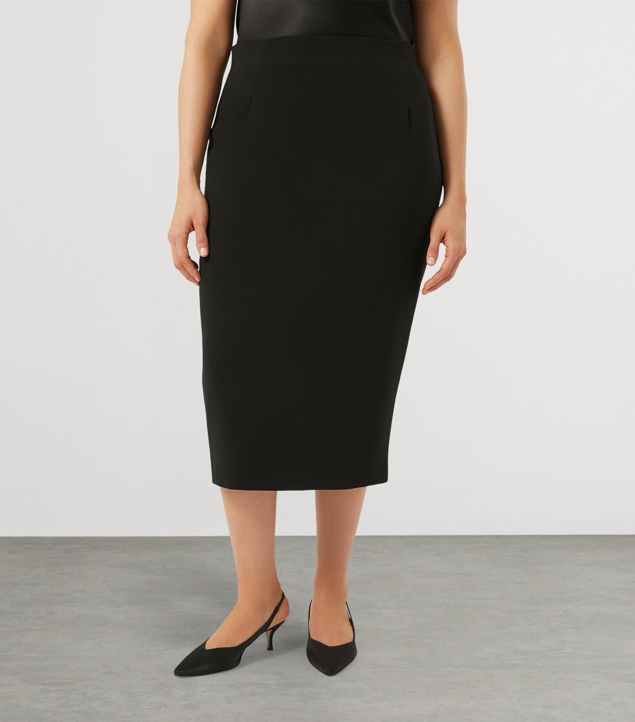 Cady Pencil Midi Skirt BLACK Image 5