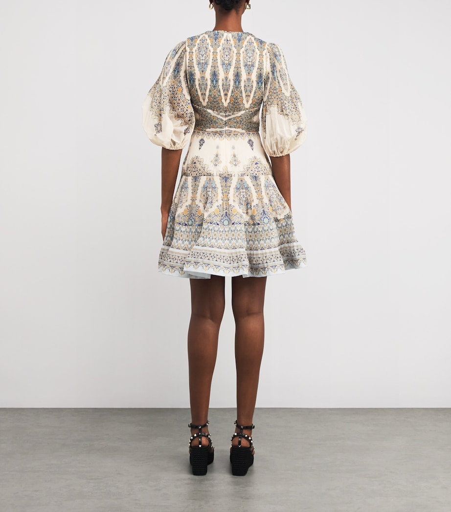 Zimmermann Womens Printed Mini Dress Blue Paisley Image 3