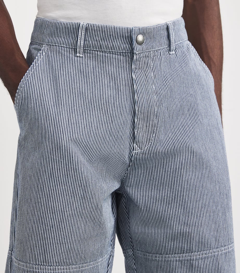 Cotton Stripe Tindale Shorts BLEACHED BLUE Image 6