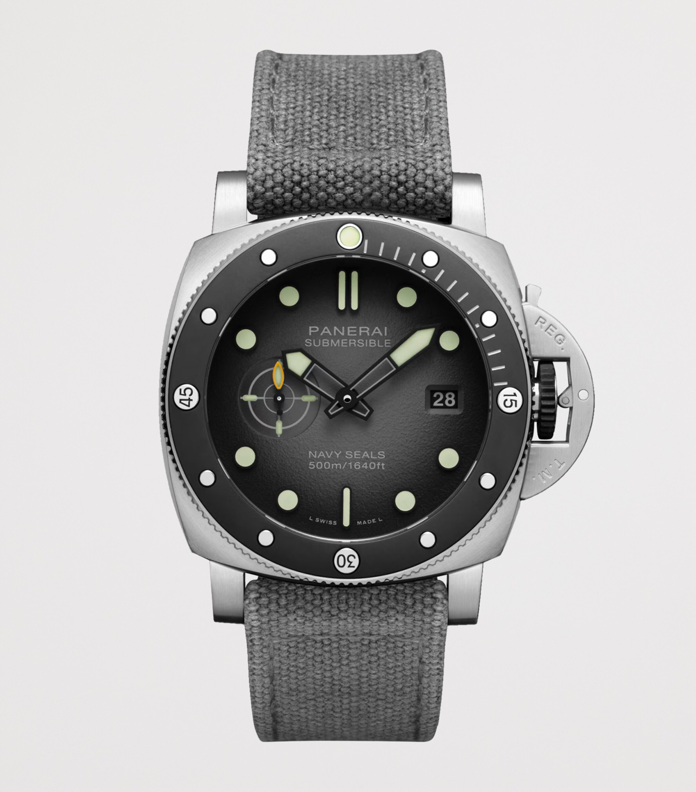 Panerai Stainless Steel Submersible Navy Seals Watch 44mm Black Image 2