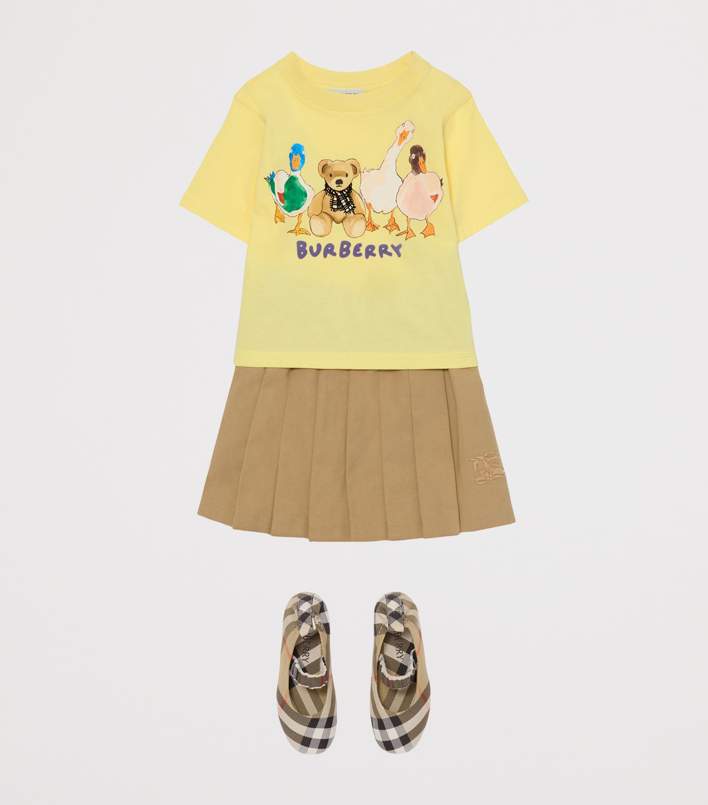 Burberry Kids Yellow Cotton Thomas Bear and Friends T-Shirt (6-24