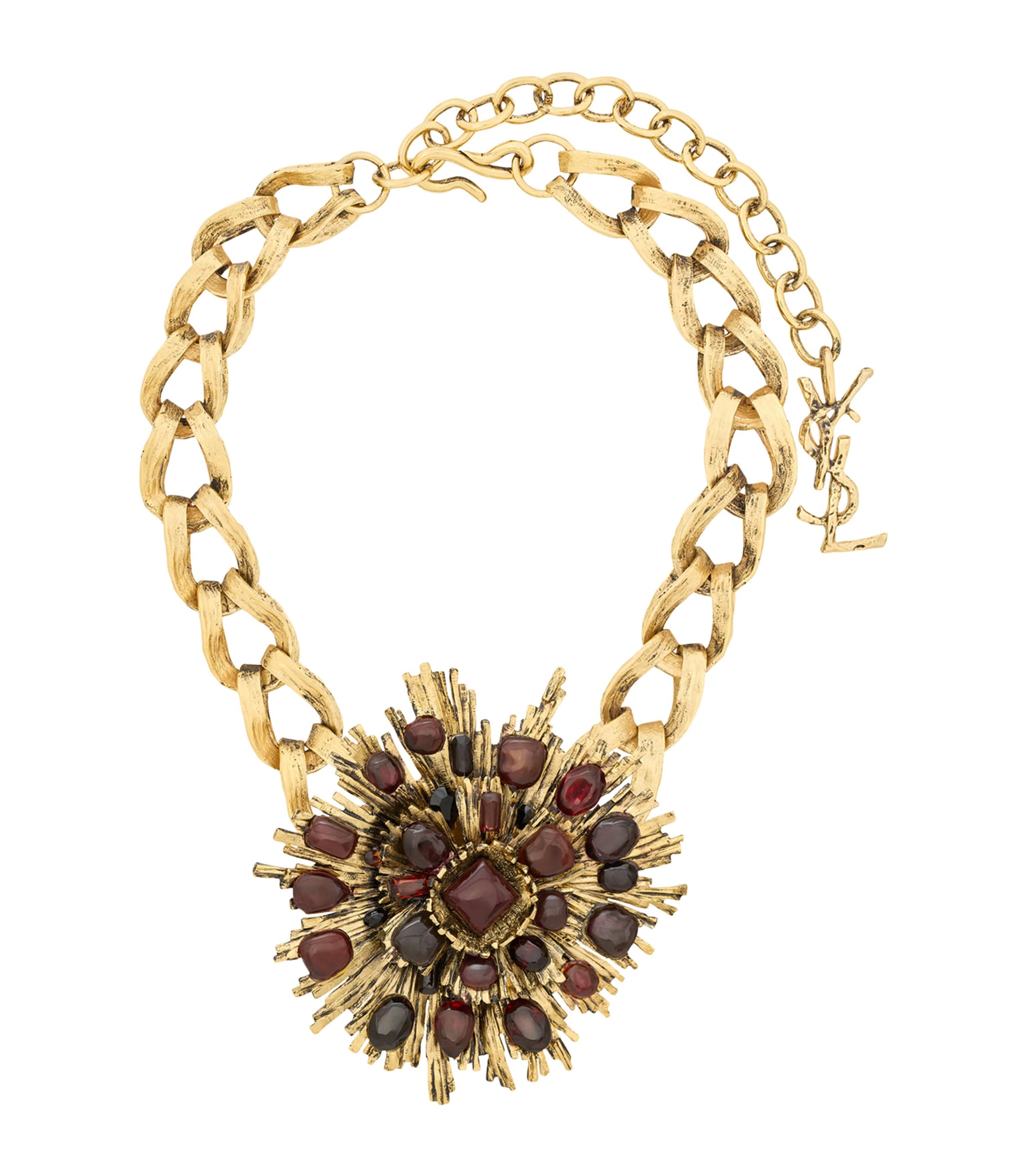 Saint Laurent Sunburst Chain Necklace Image 1