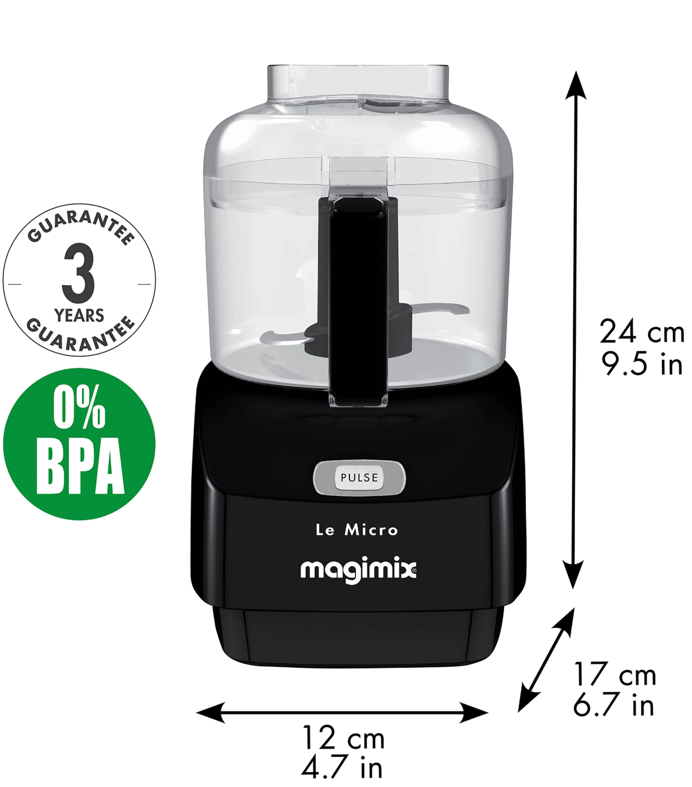 Mini Chopper (0.8L) BLACK Image 3