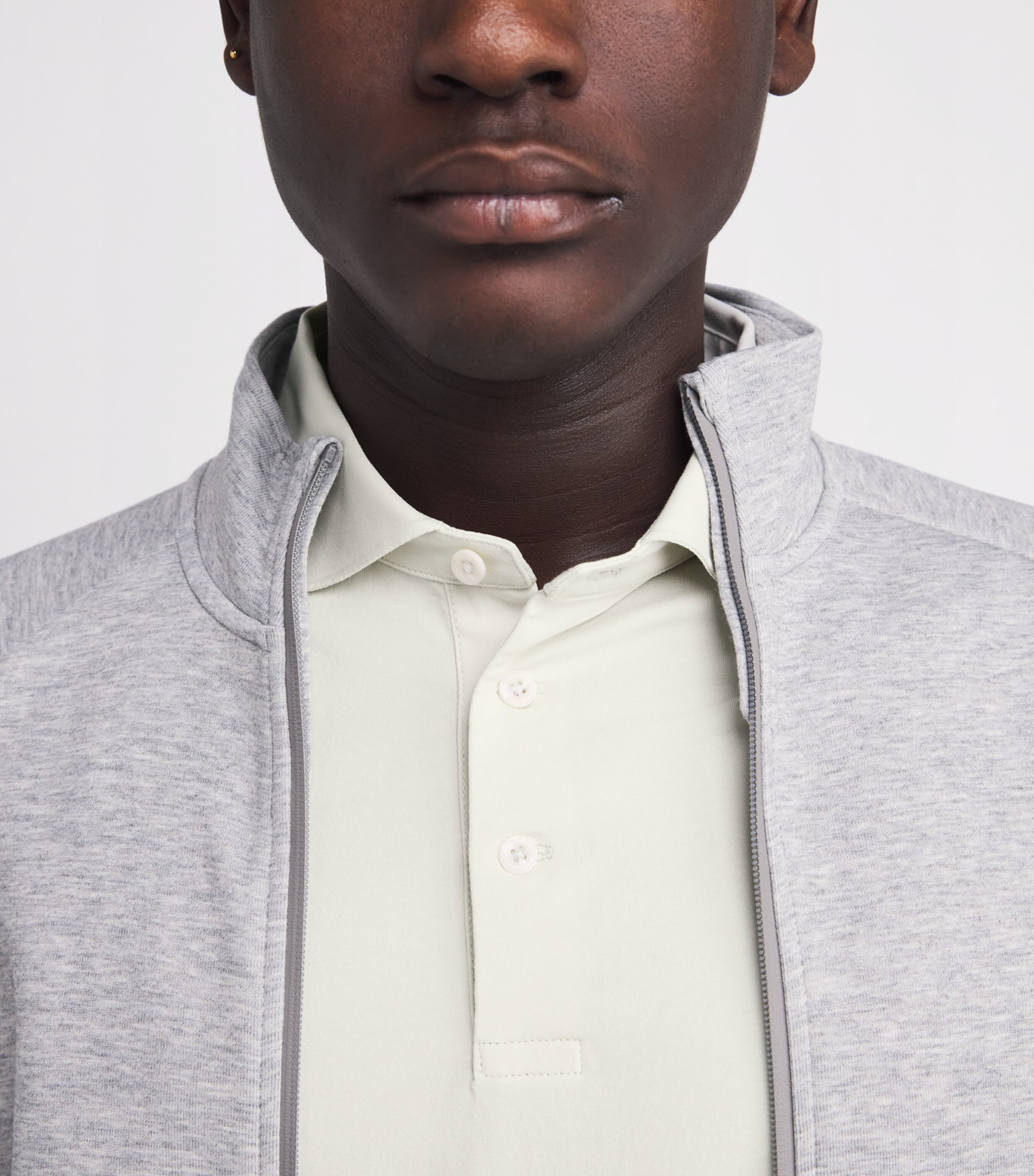 Stretch-Cotton Tailored Fit Performance Polo Shirt STONE PEBBLE Image 6