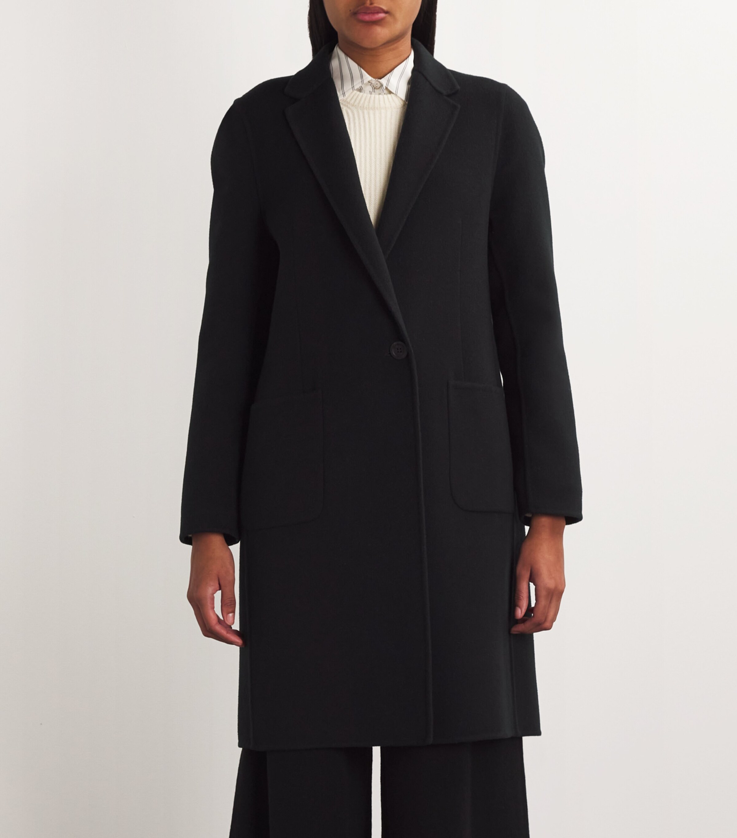 Cashmere Coat RU6432 BLACK Image 3