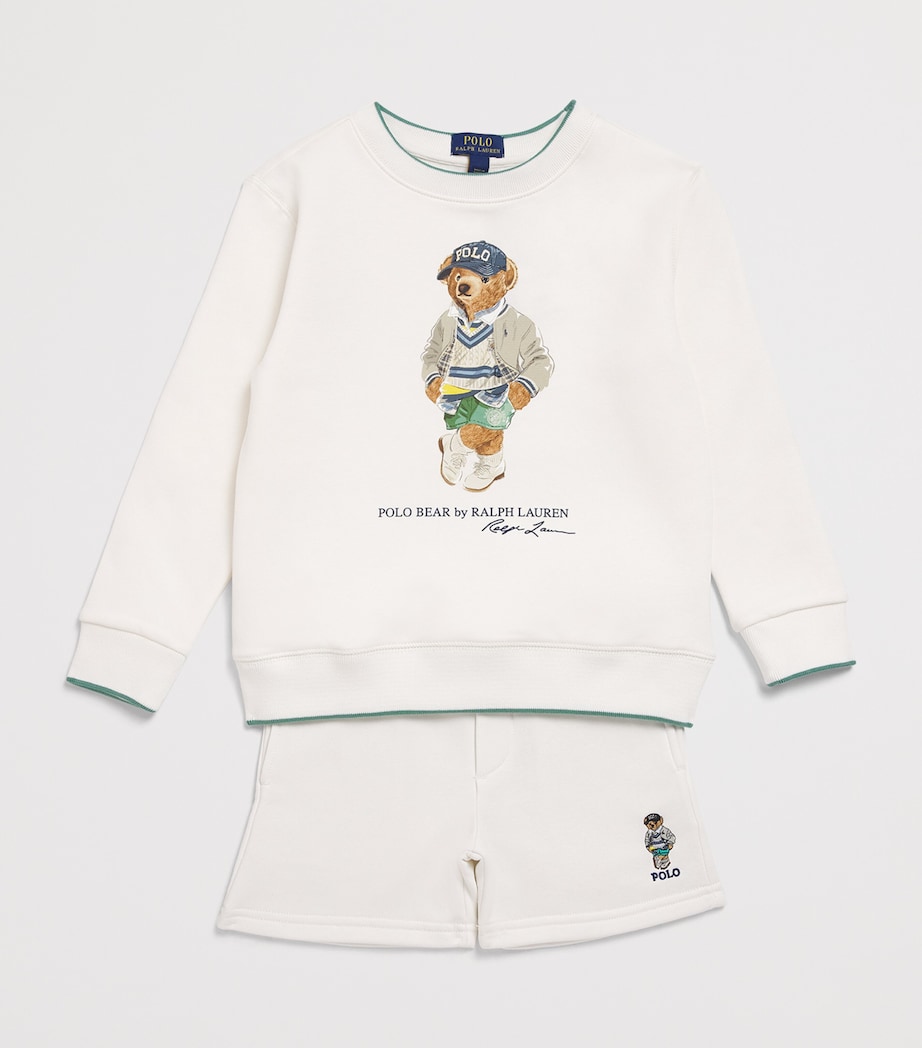 Cotton-Blend Polo Bear Sweatshirt (2-7 Years) PF25 NEVIS BEAR Image 3