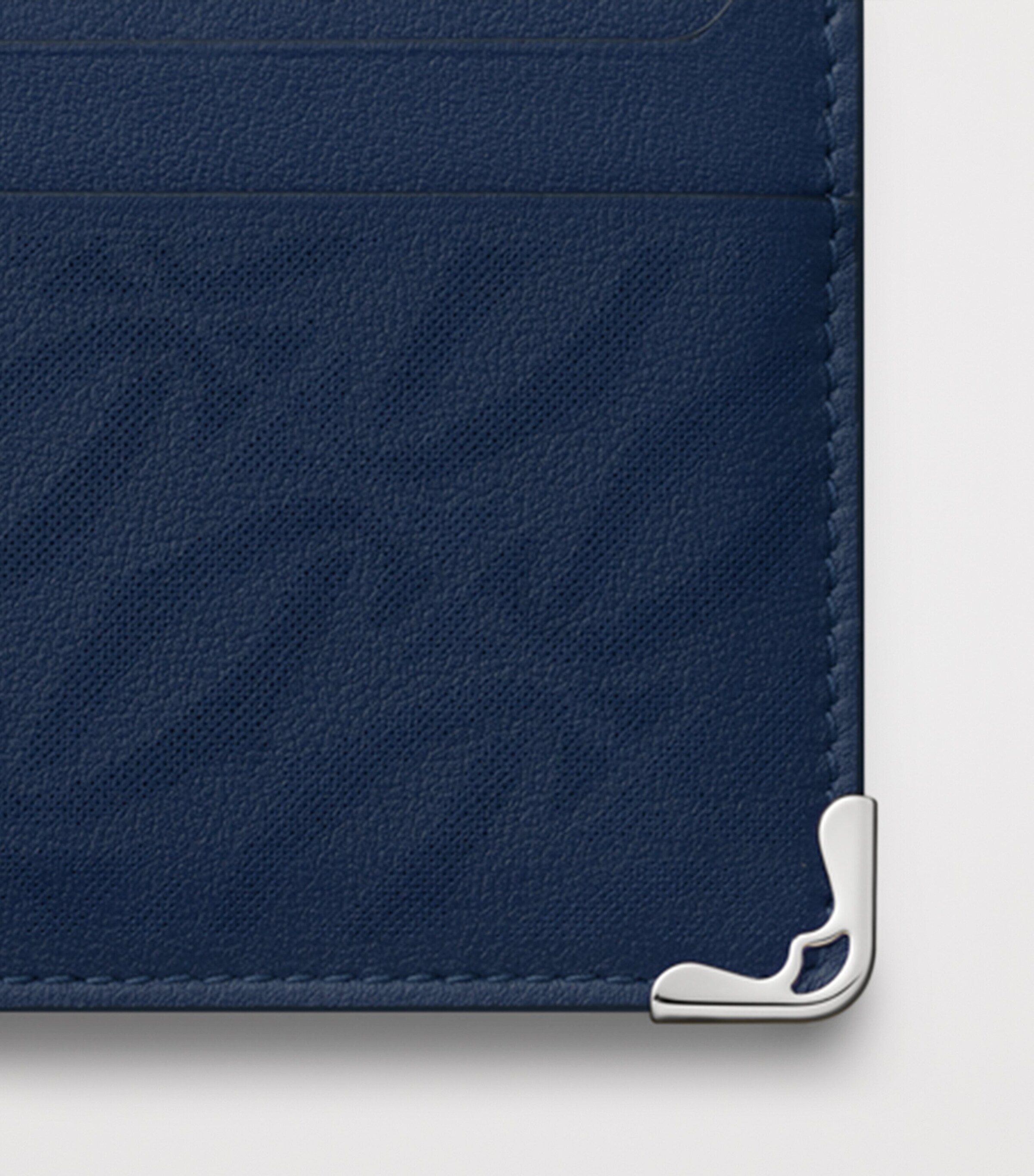 Leather Must de Cartier Double Card Holder NAVY BLUE Image 4