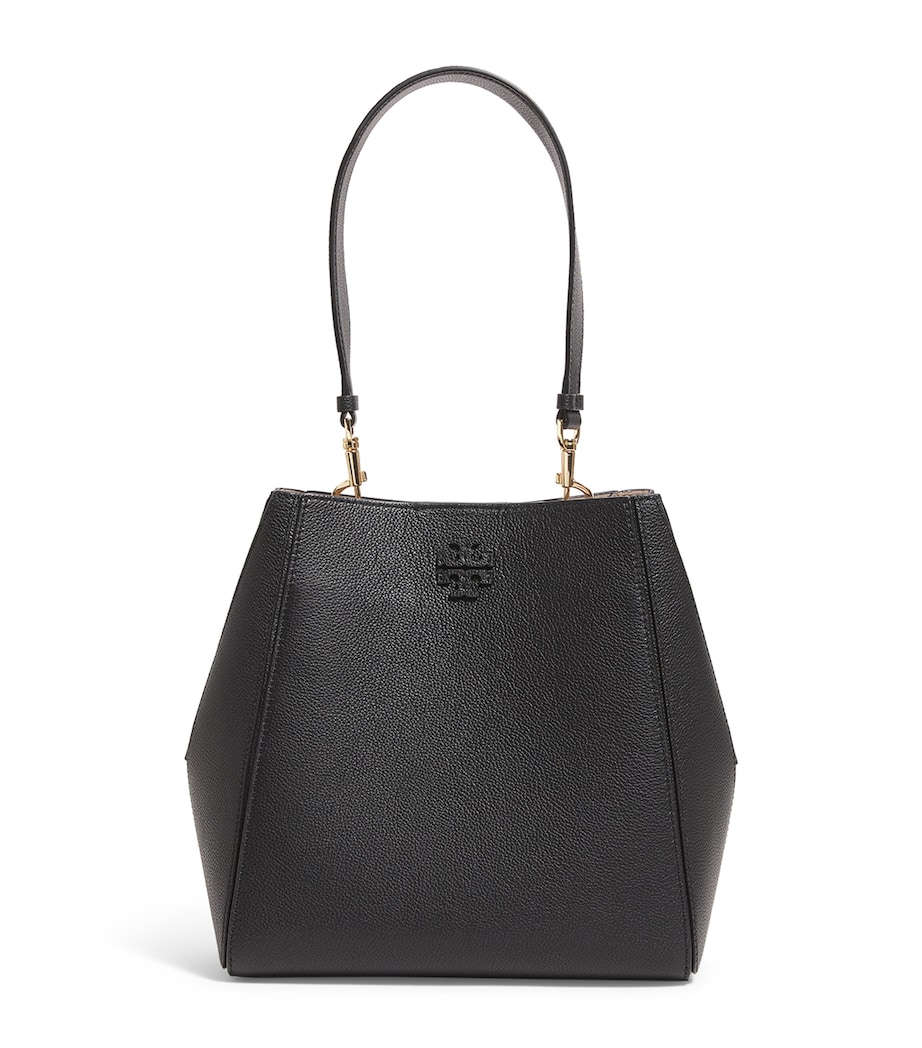 Small Leather McGraw Bucket Bag BLACK Image 1