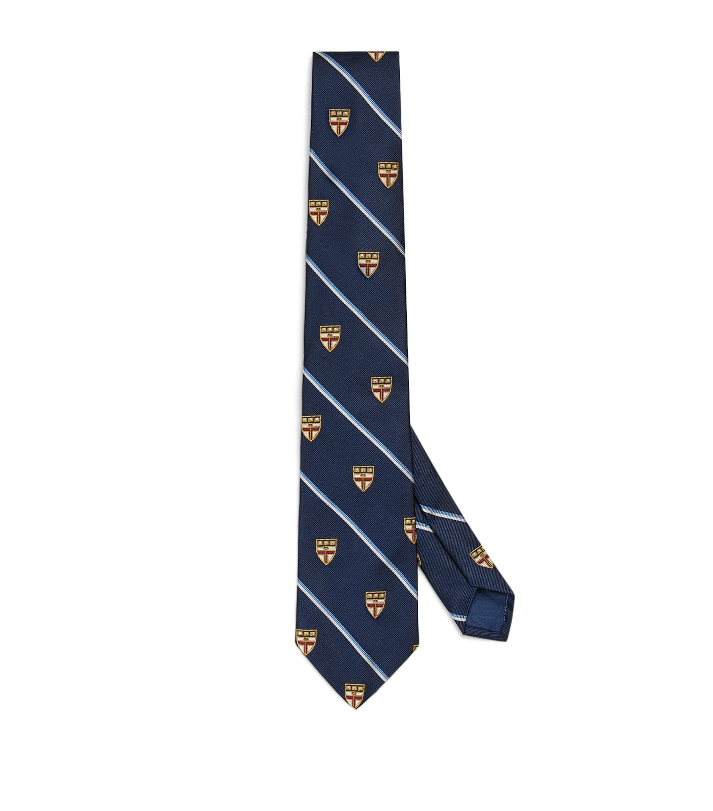 Polo Ralph Lauren Silk Jacquard Print Tie In Blue