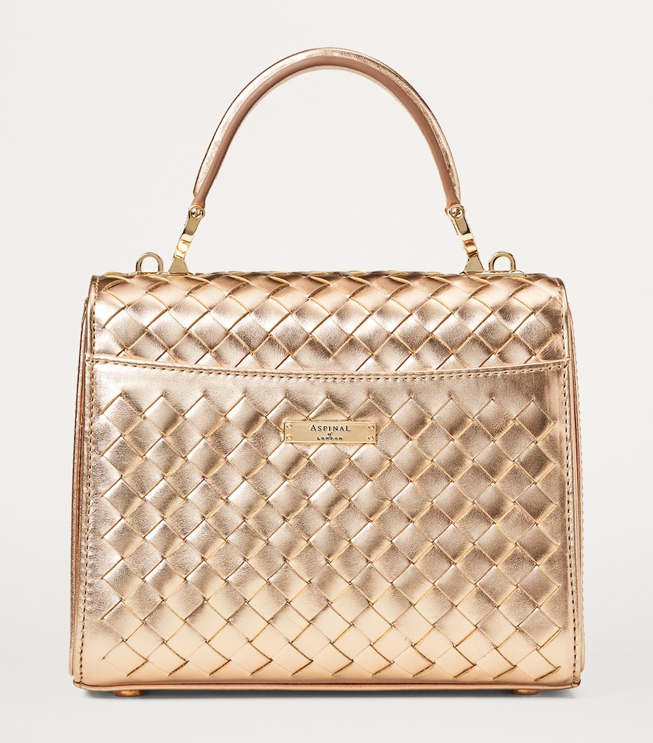 Midi Mayfair Top-Handle Bag CHAMPAGNE METALLIC Image 4