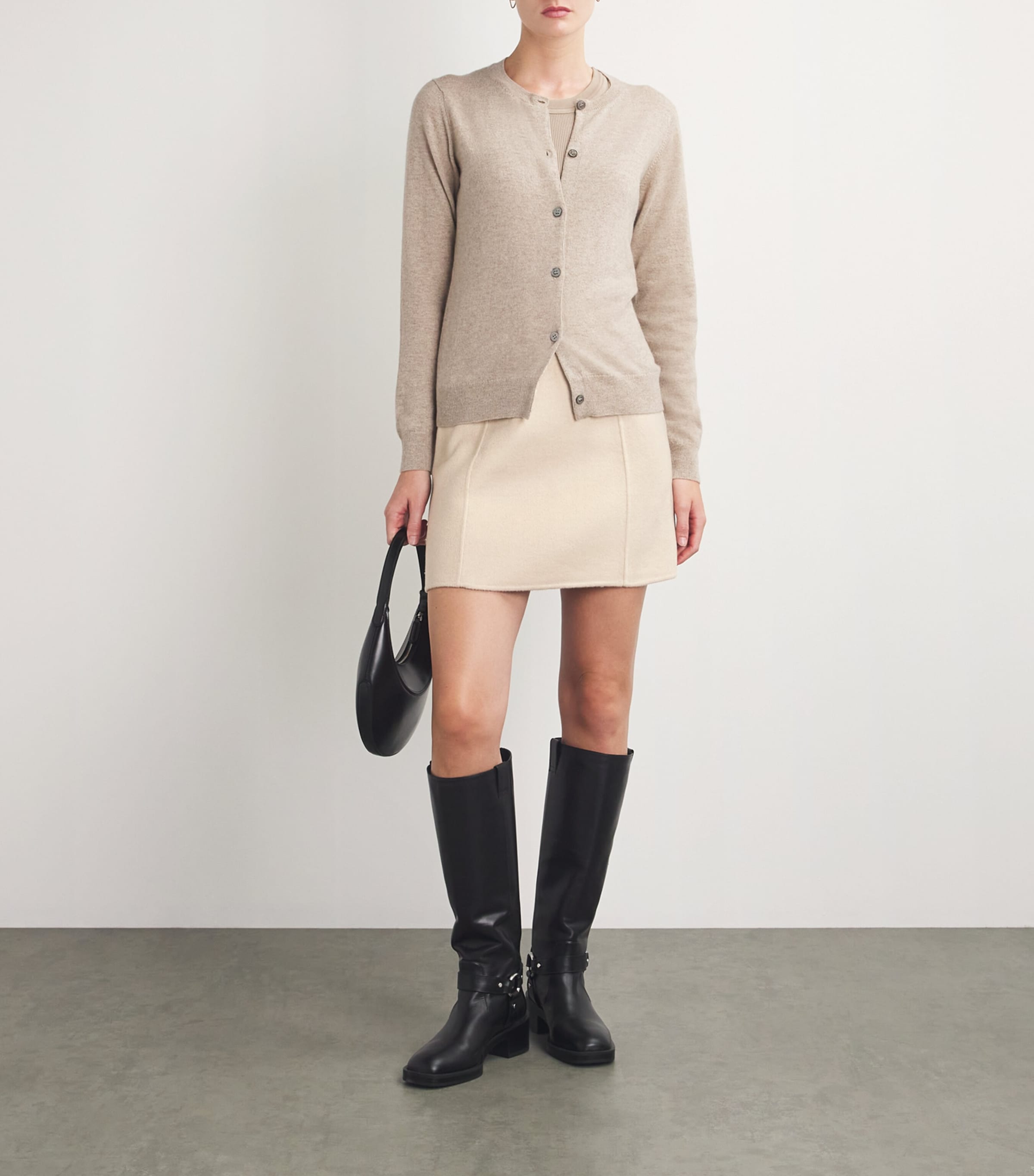 Wool-Blend Mini Skirt BEIGE Image 2