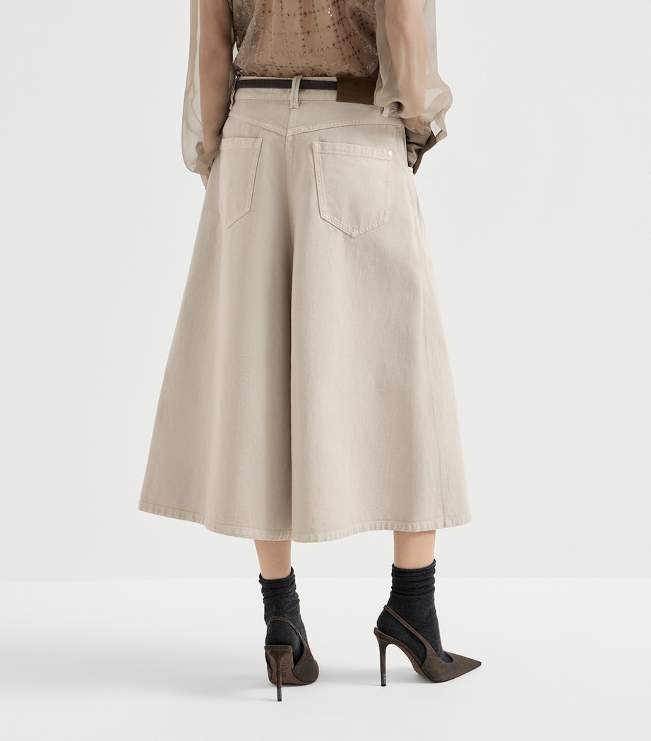 Brunello Cucinelli Womens Cropped Denim Trousers Image 3
