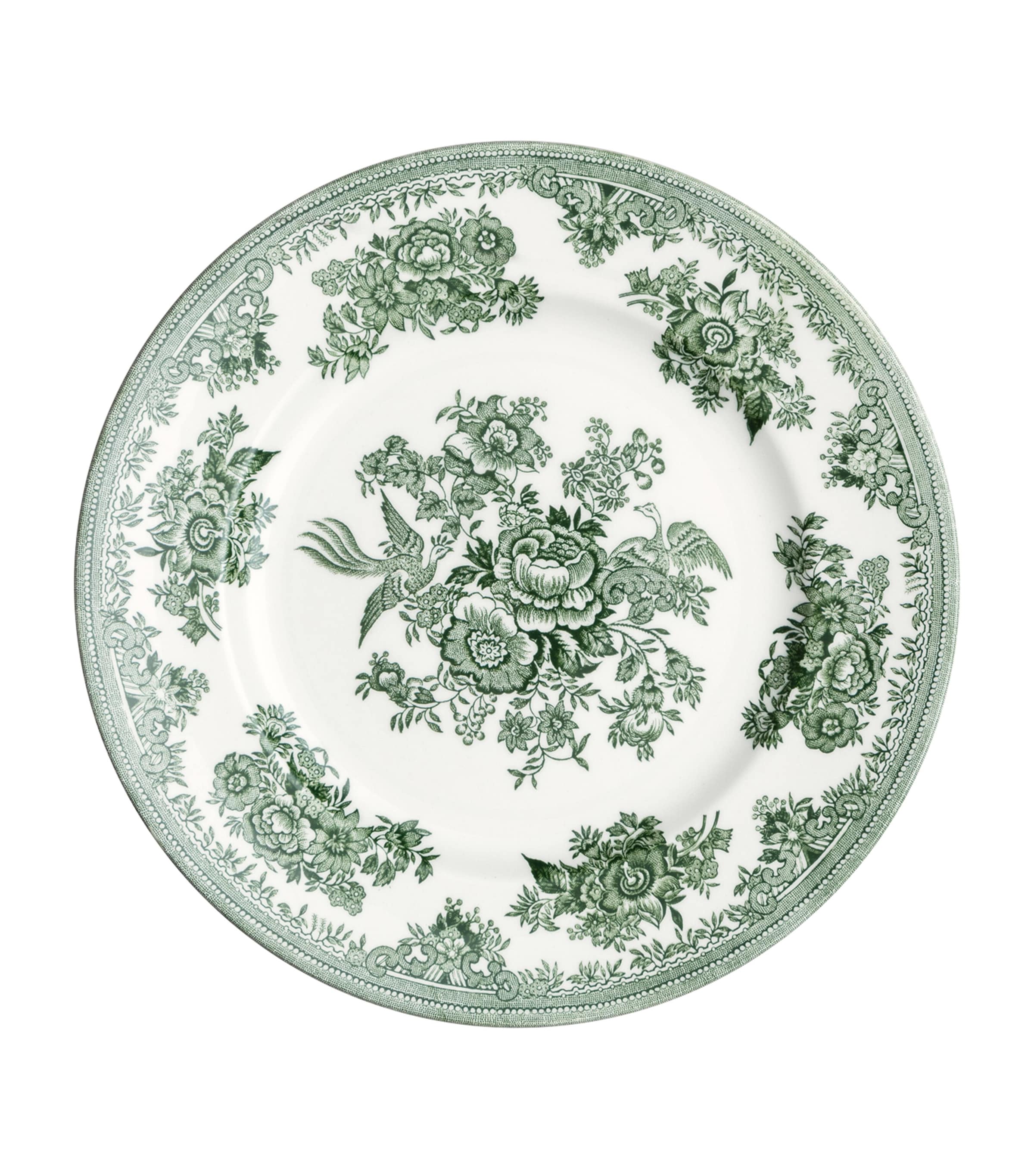 Burleigh Set Of 4 Asiatic Pheasants Side Plates In Green