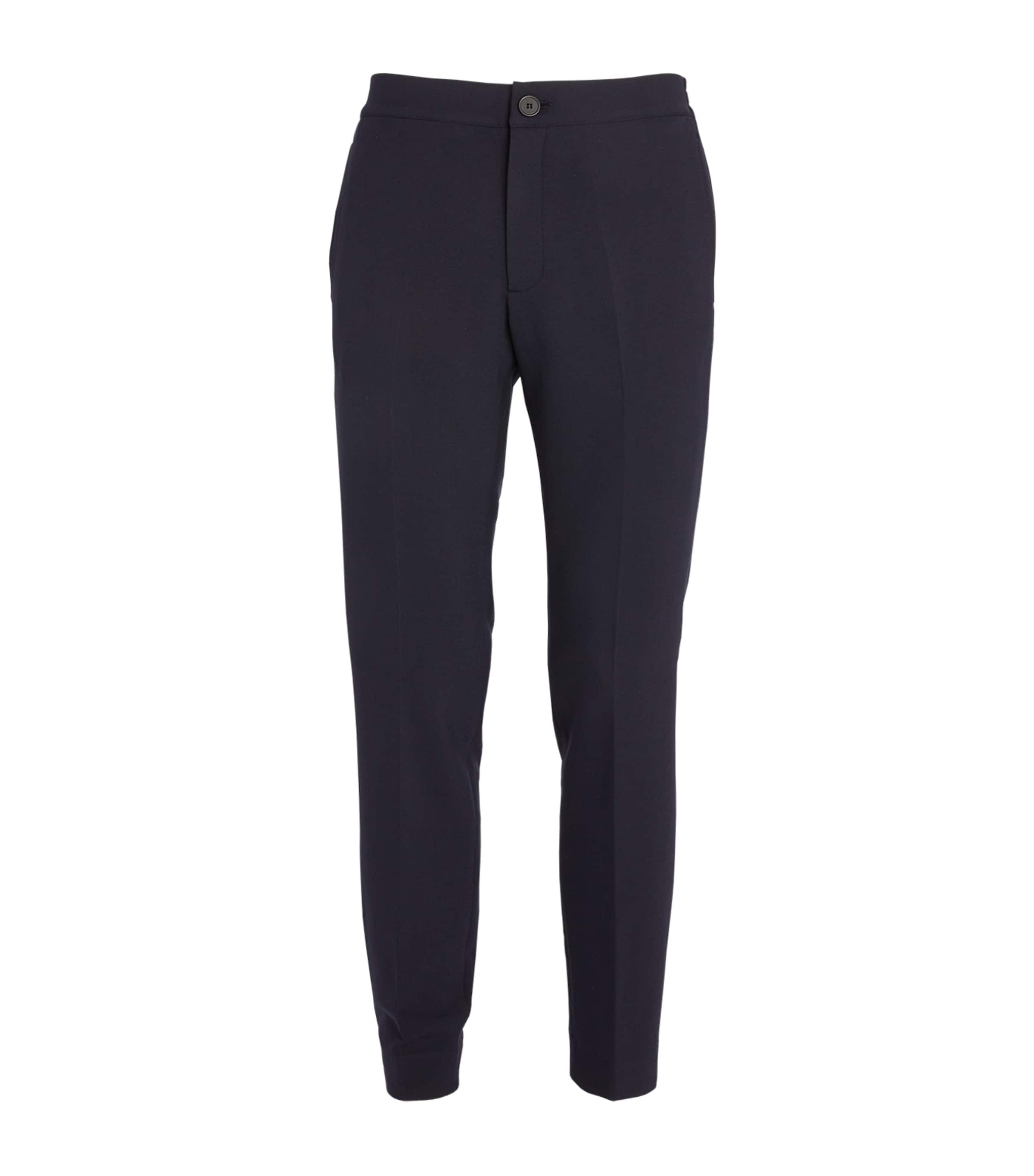 Sandro Stretch Jersey Trousers In Blue