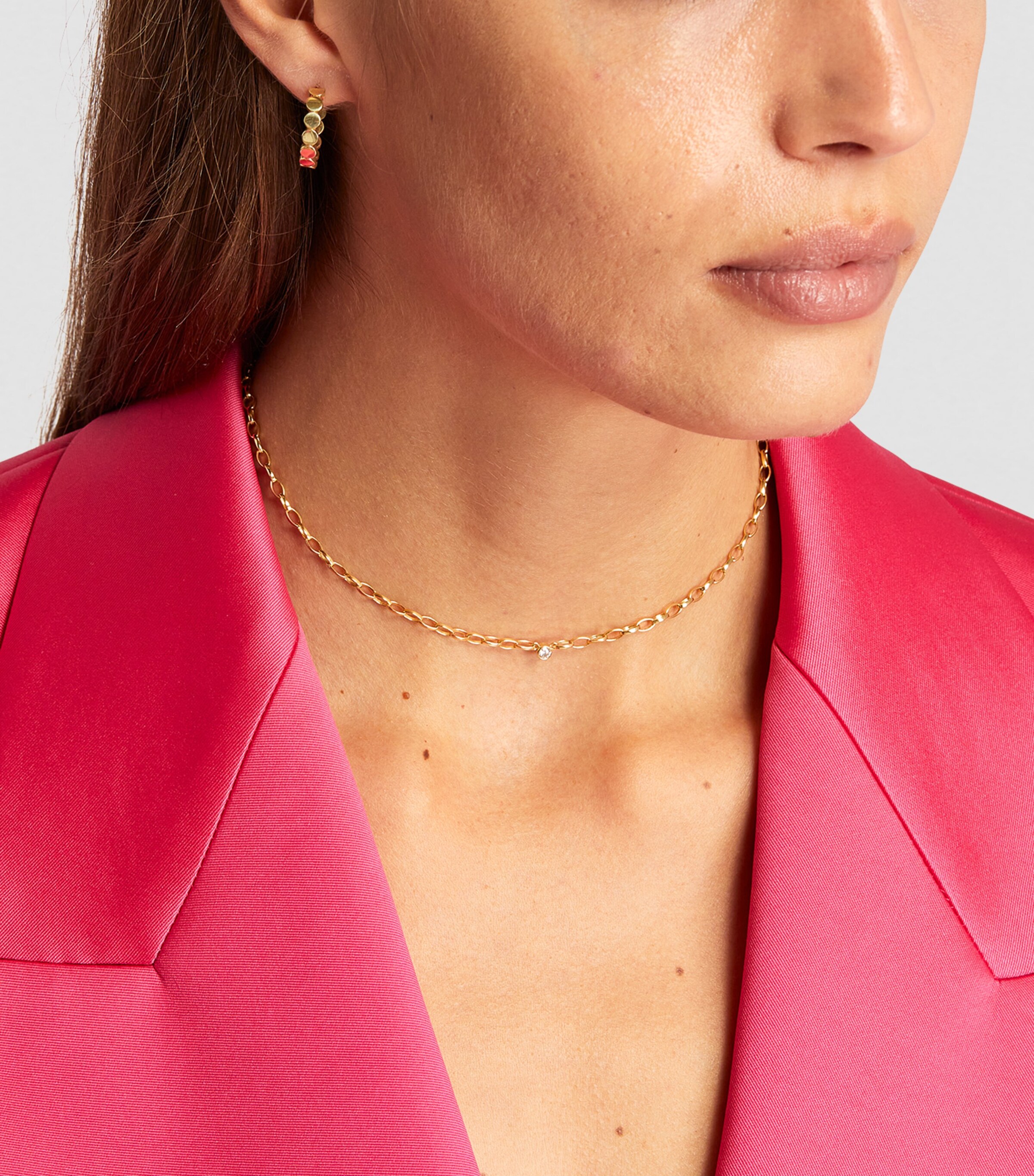 Jennifer Meyer Yellow Gold Circle Link Hoop Earrings Yellow Gold Image 4